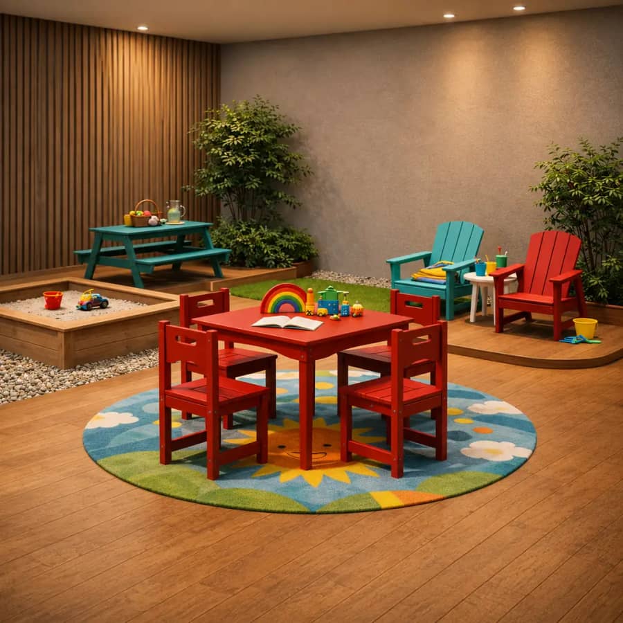 Cozy 4 Kişilik Çocuk Masa Takımı - Garpim