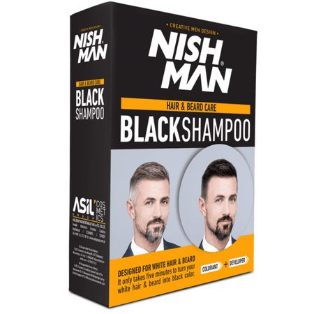 Nishman Doğal Beyaz Saç Ve Sakal Kapatıcı Set Şampuan 200 Ml
