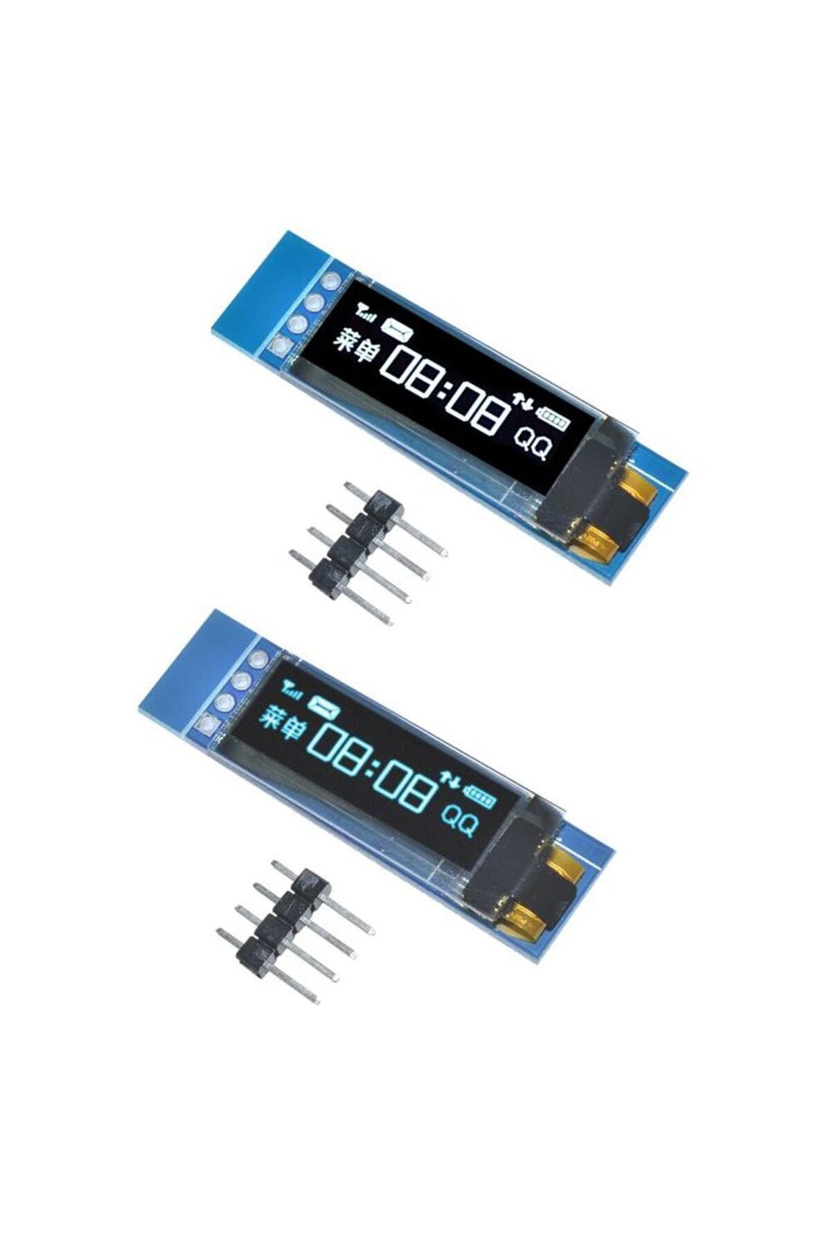 0.91 Inch Oled Ekran I2c 128×32 Ssd1306 – Ince Mini Display Mavi Arduino