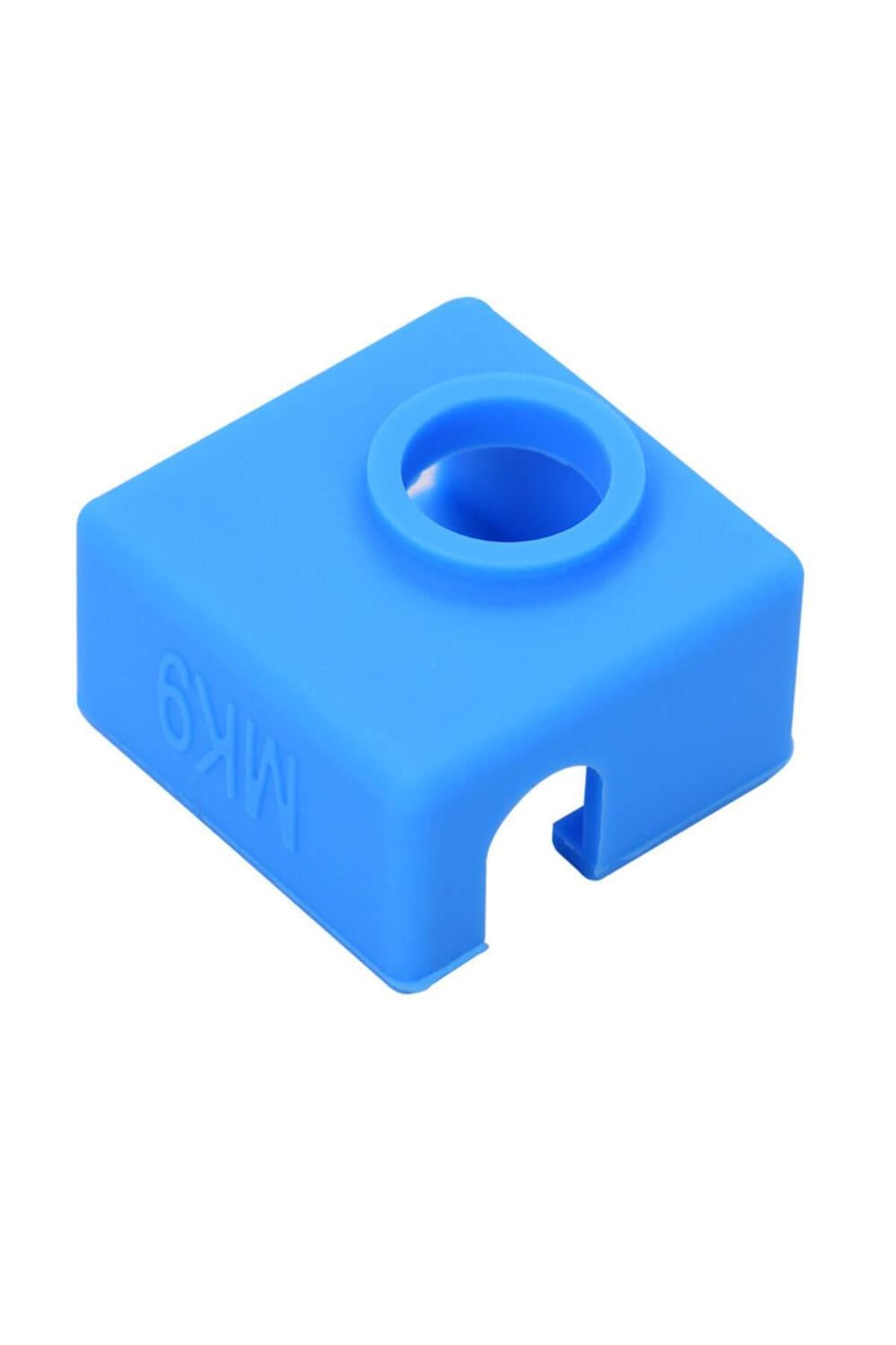 3d Yazıcı E3d-v6 Mk8 / Mk9 Alüminyum Isıtıcı Blok Silikon Kılıfı - Mavi