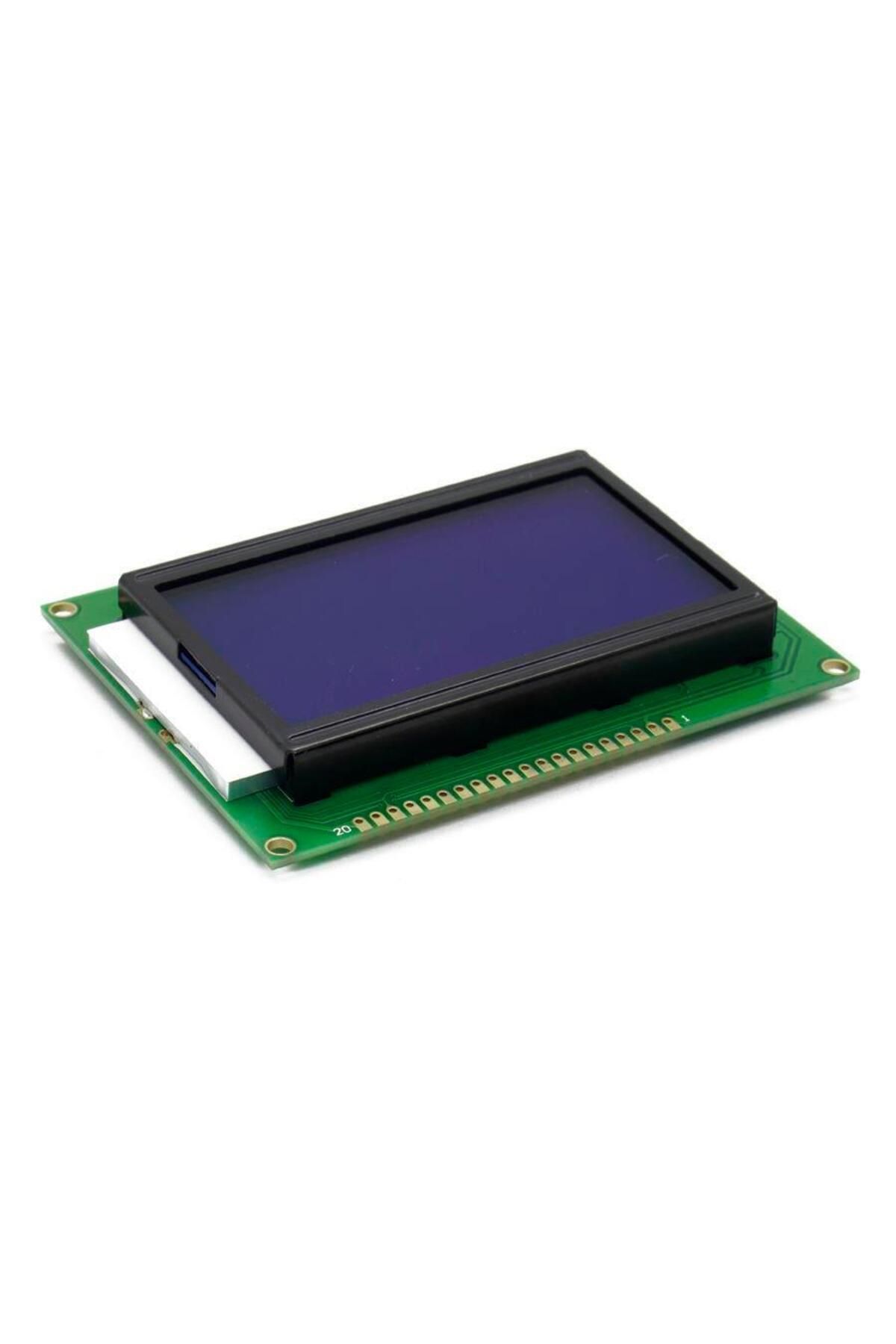 12864B V2.0 Grafik LCD Ekran Modülü - Mavi Renkli