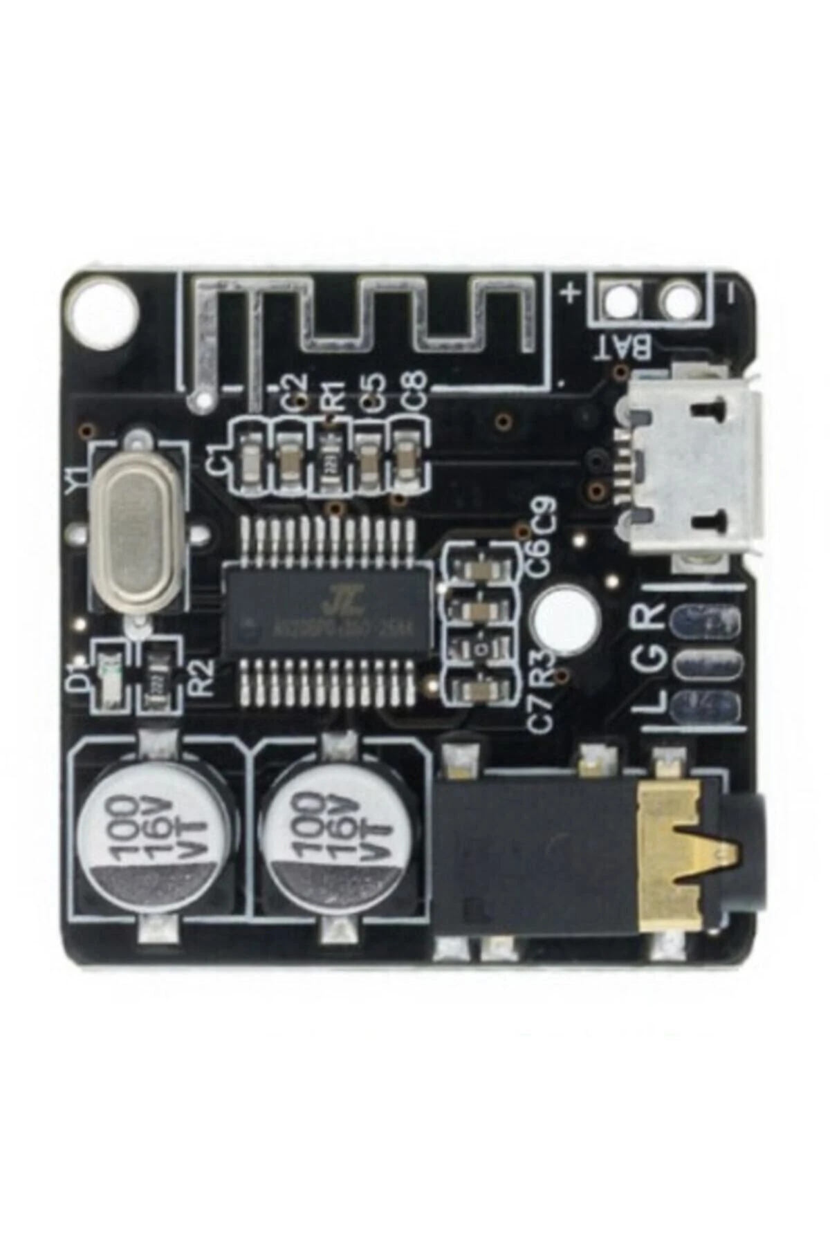 Bluetooth 4.1 Ses Alıcı (audio) Modülü - Kablosuz Stereo Müzik Modülü - Siyah