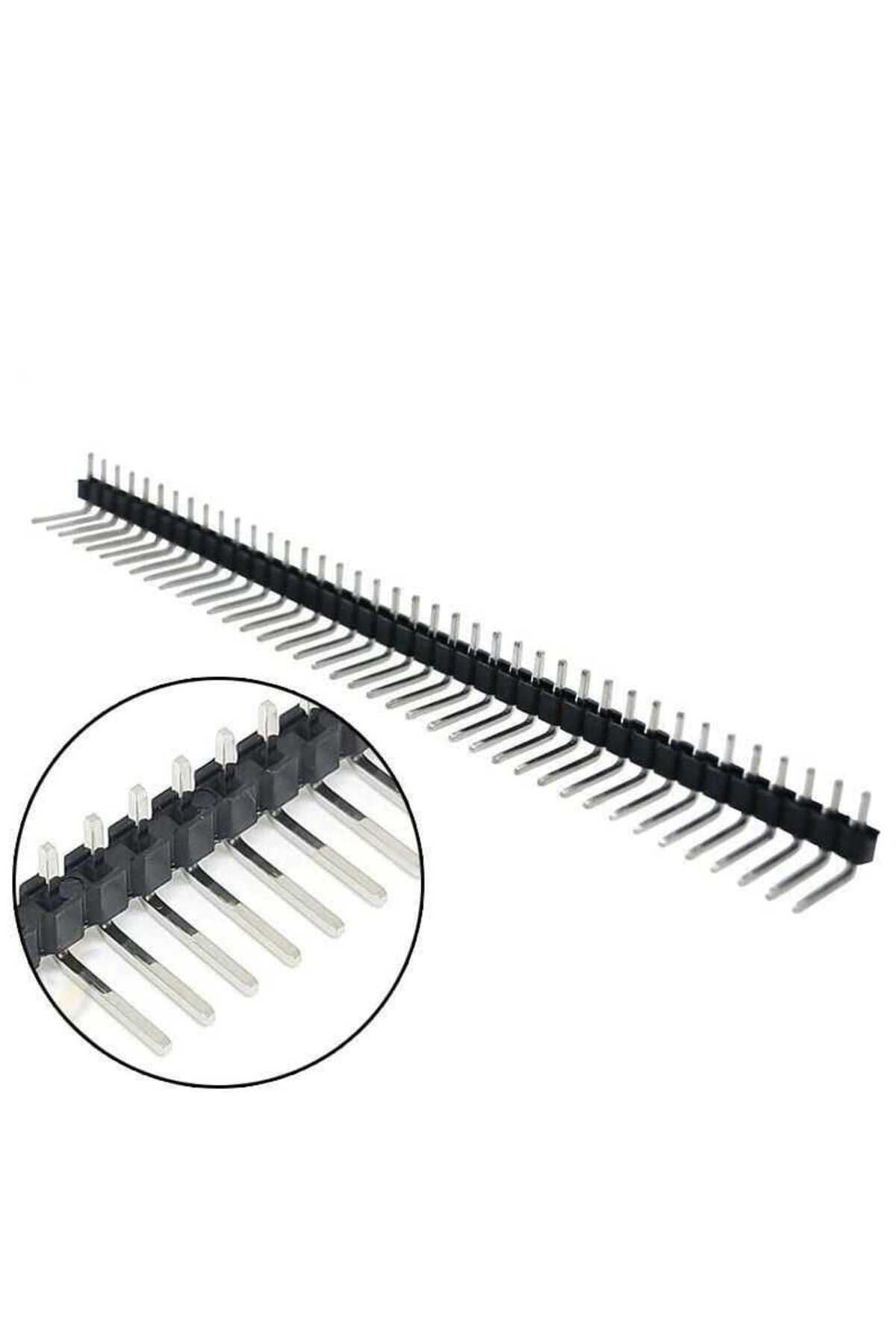 1x40 Erkek Header 90 Derece 40 Pin 2.54mm Standart Boy