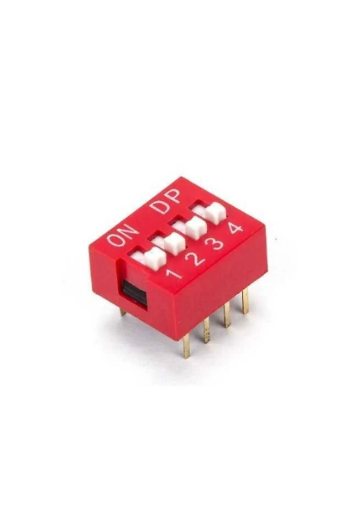 4 Pin Dıp Switch Kırmızı On‑off 2.54 mm Pcb