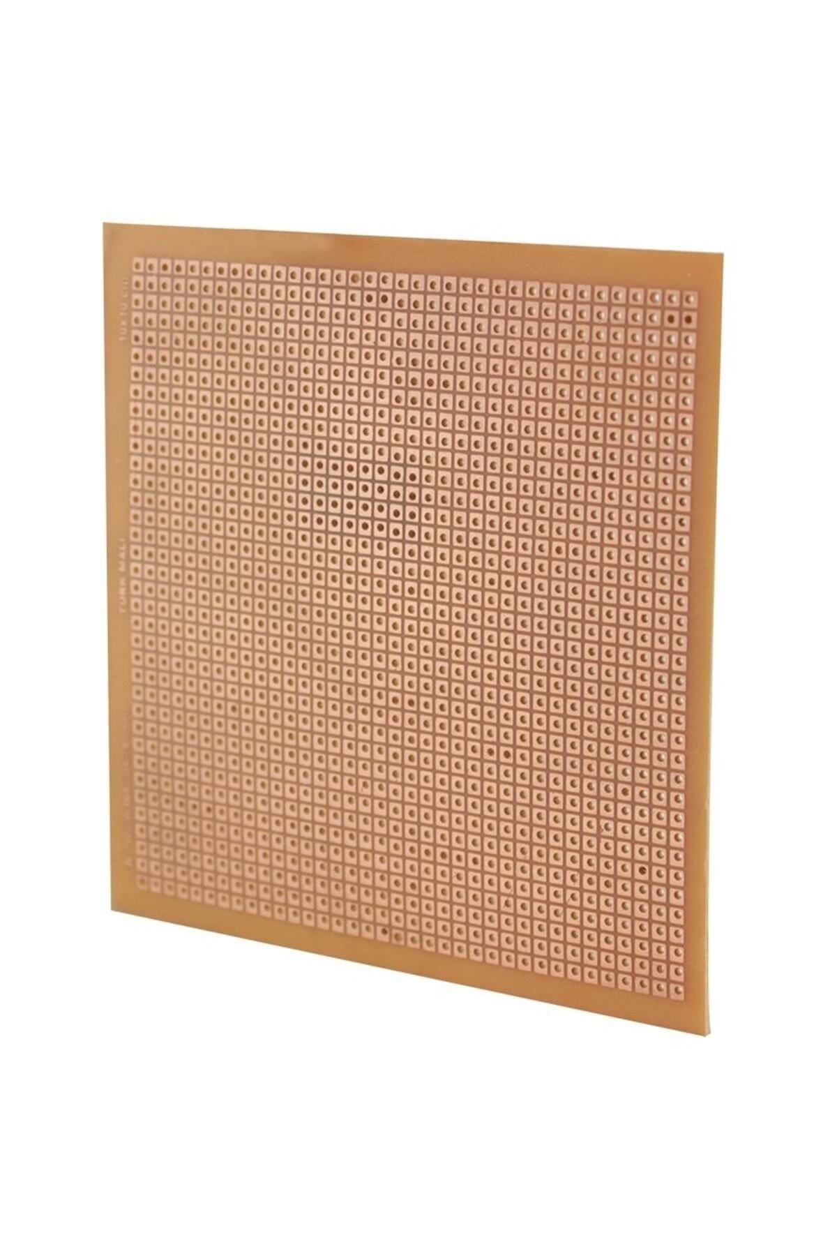 10x10 Cm Delikli Tek Yüzlü Bakır Plaket Pcb Plaket