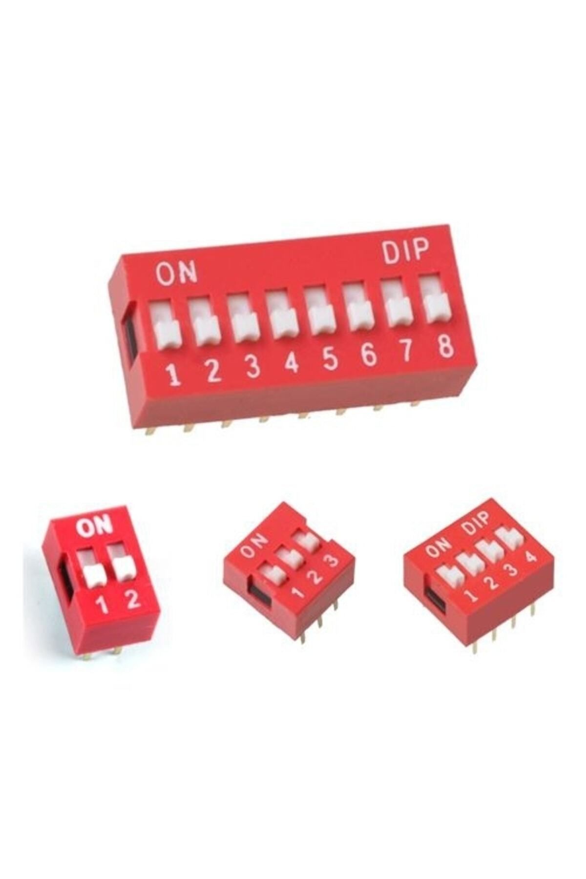 5 Pin Dıp Switch Kırmızı On‑off 2.54 mm Pcb