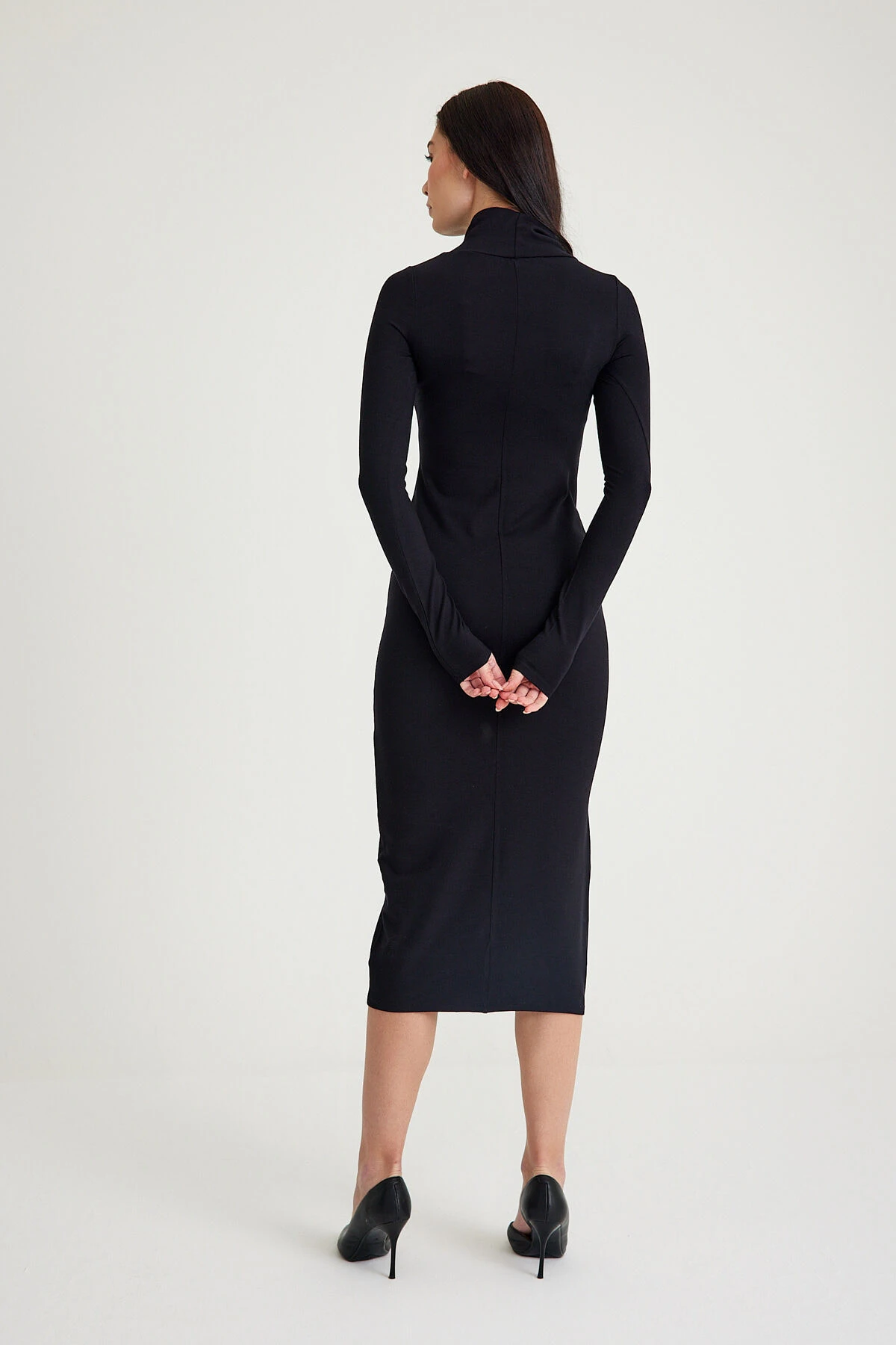 Mh Streç Midi Boy Elbise