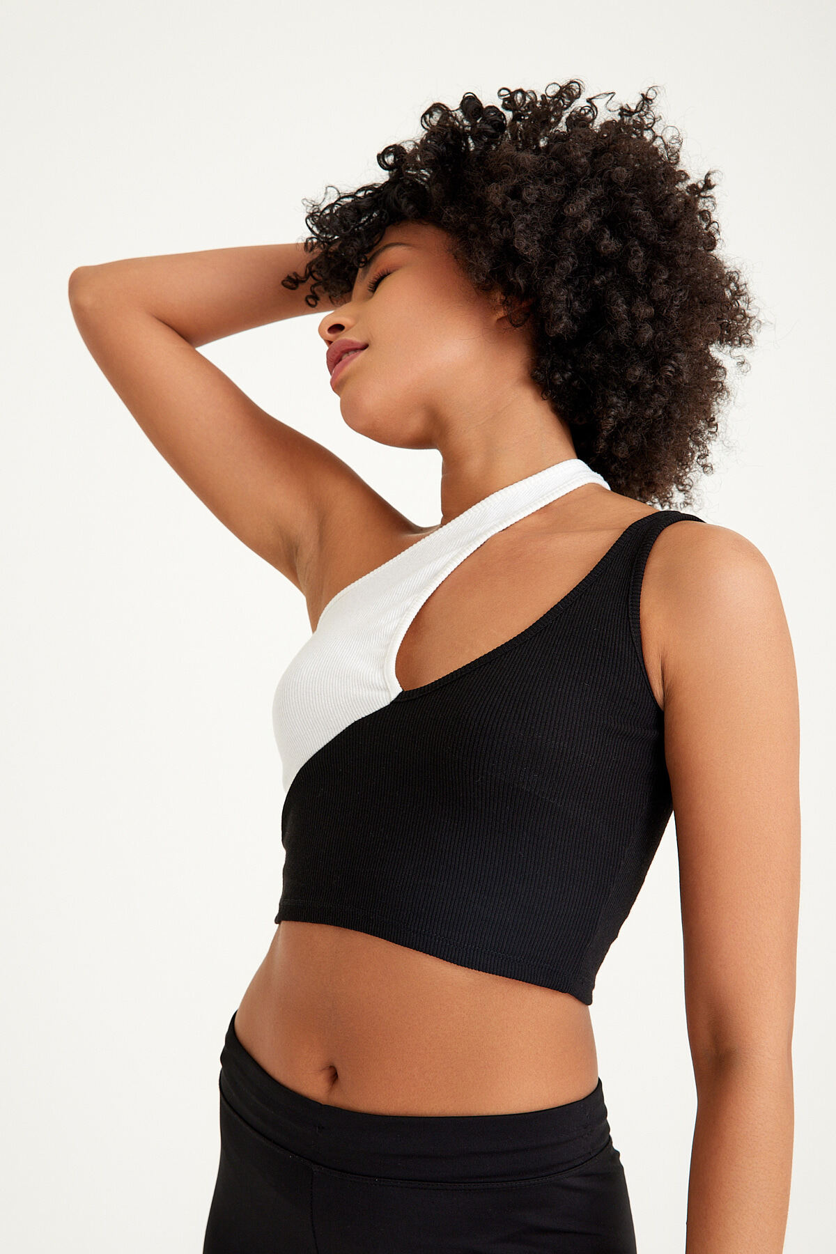 Mh Çift Renk Yan Askılı Crop