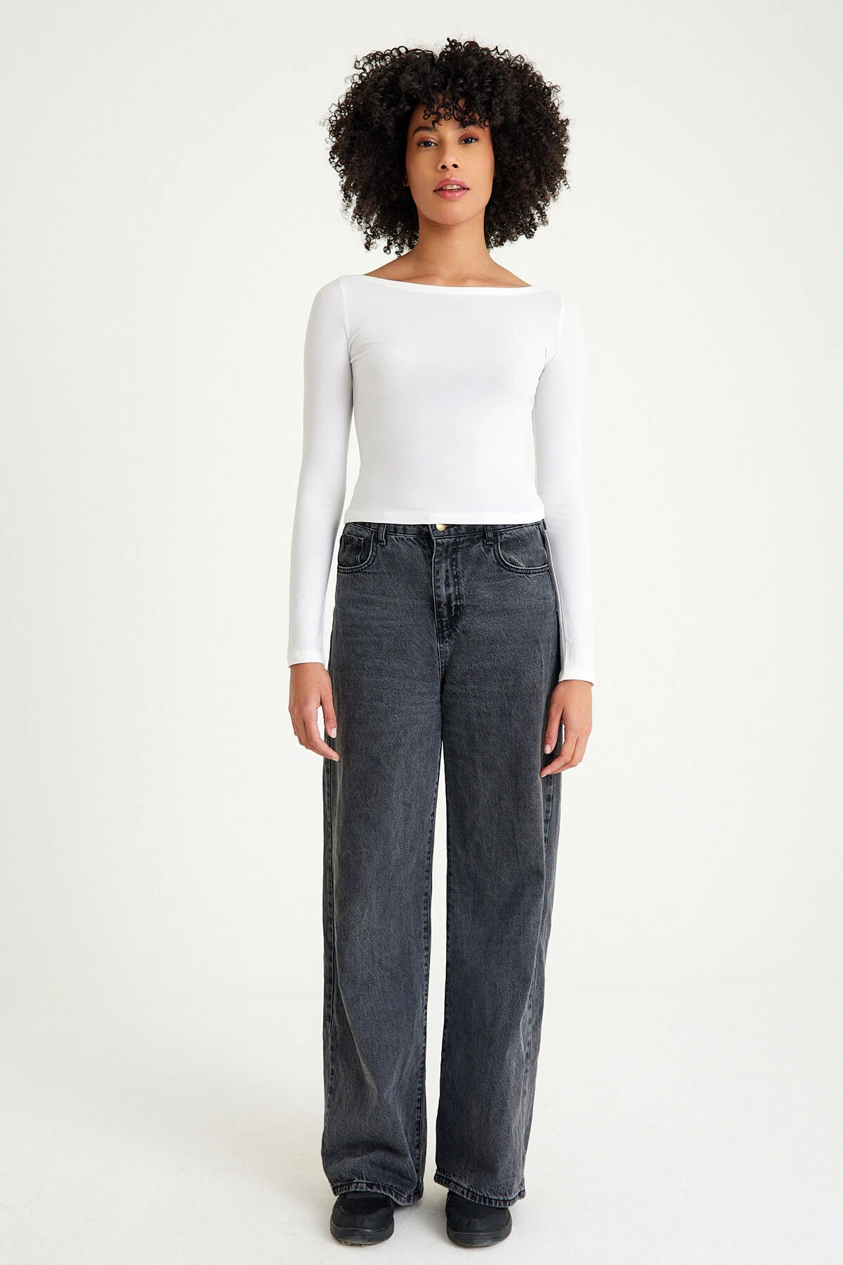 Mh Kayık Yaka Krem Body