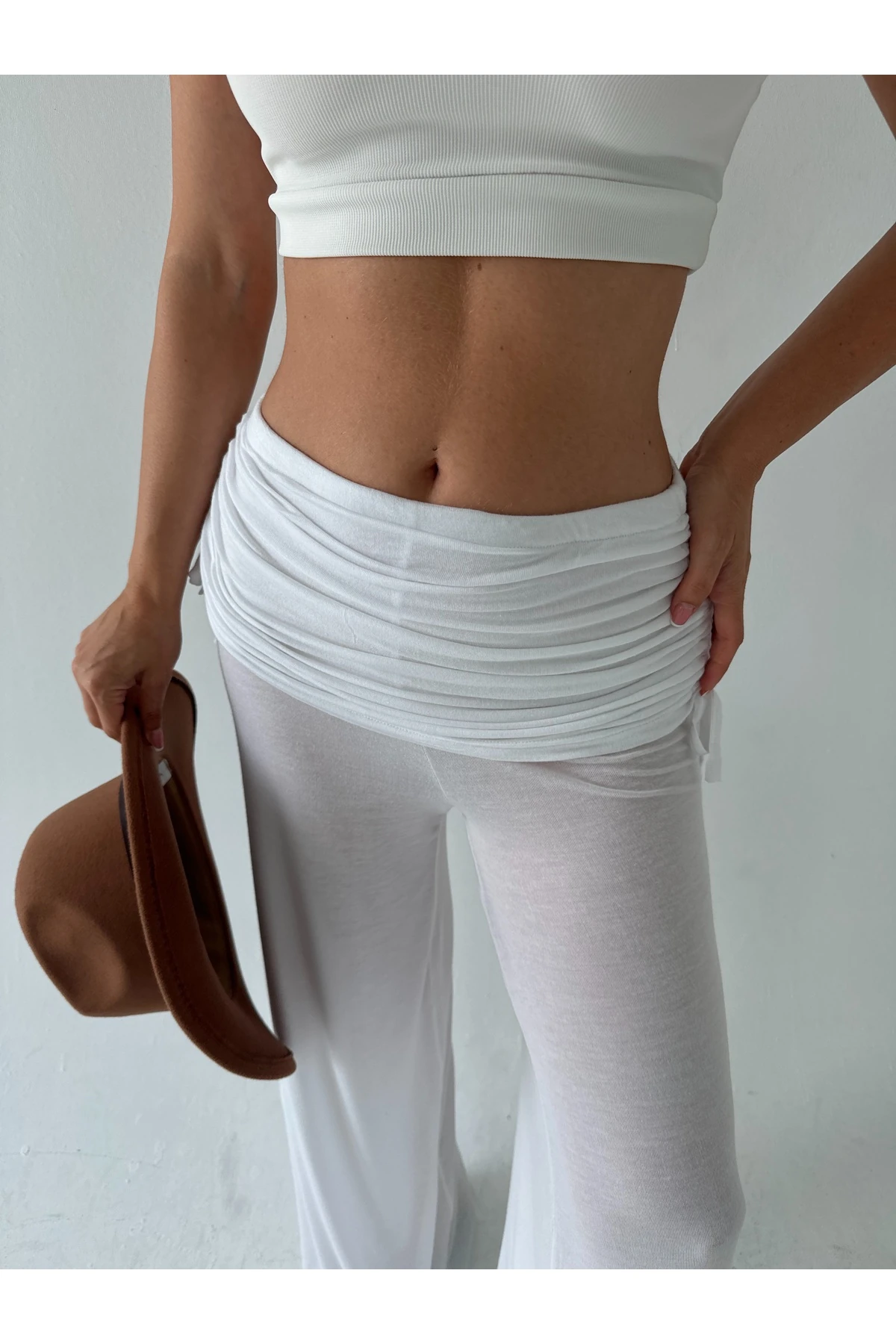 Büzgülü Etek Pantolon