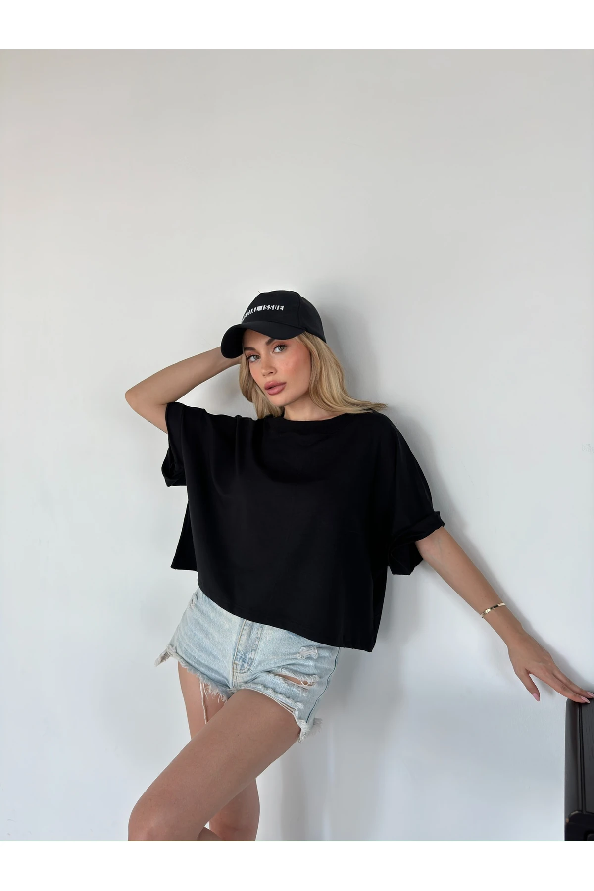 Mh Siyah Oversize Tişört