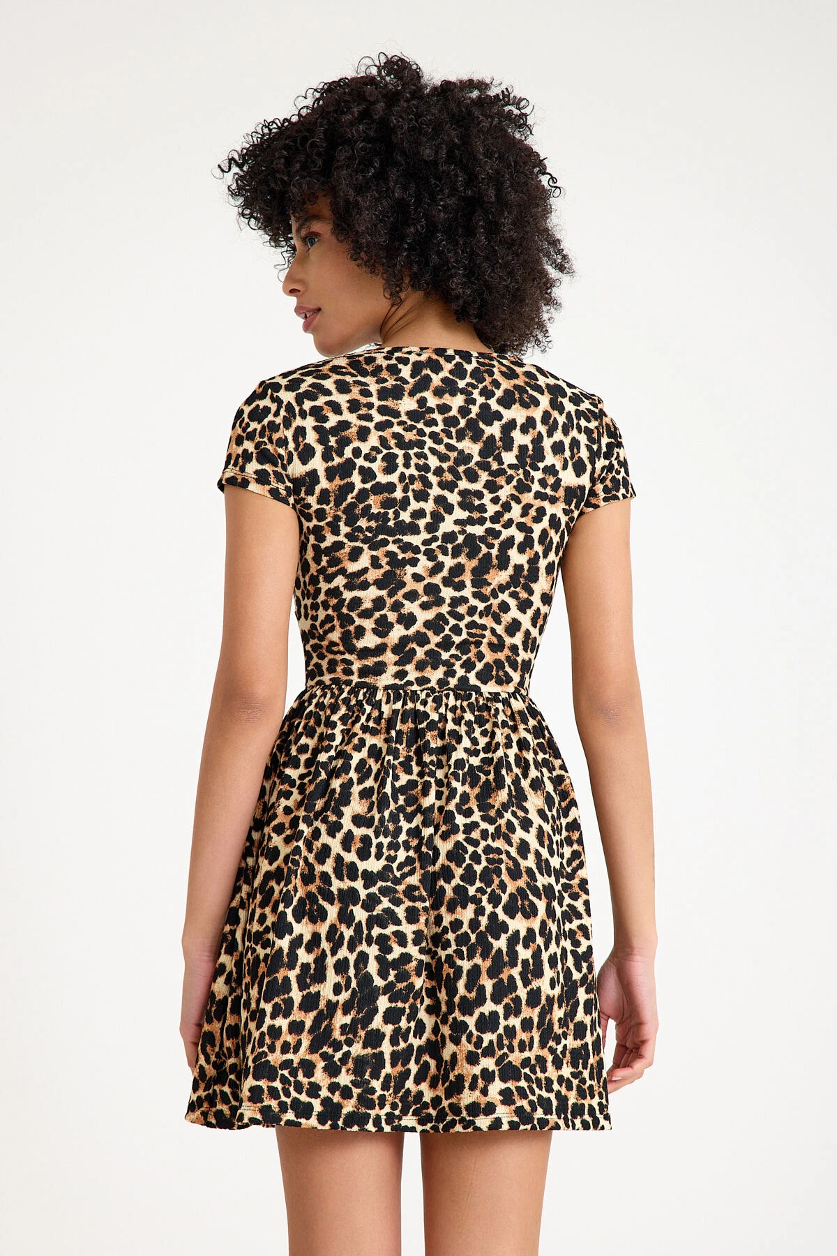 Kadın Leopar Bürümcük Elbise