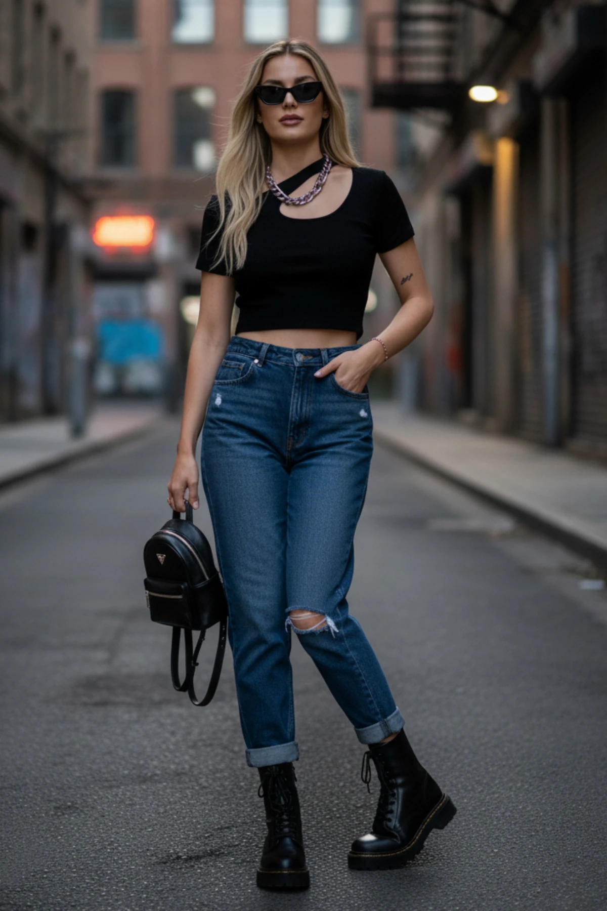 Damla Detaylı Dekolteli Kadın Crop Kısa Kollu