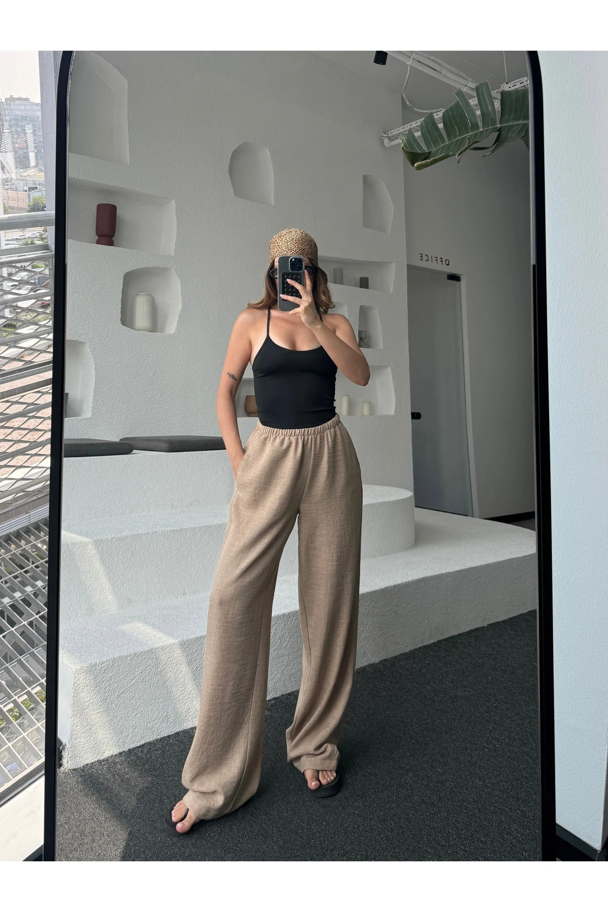 Keten Bol Paça Pantolon