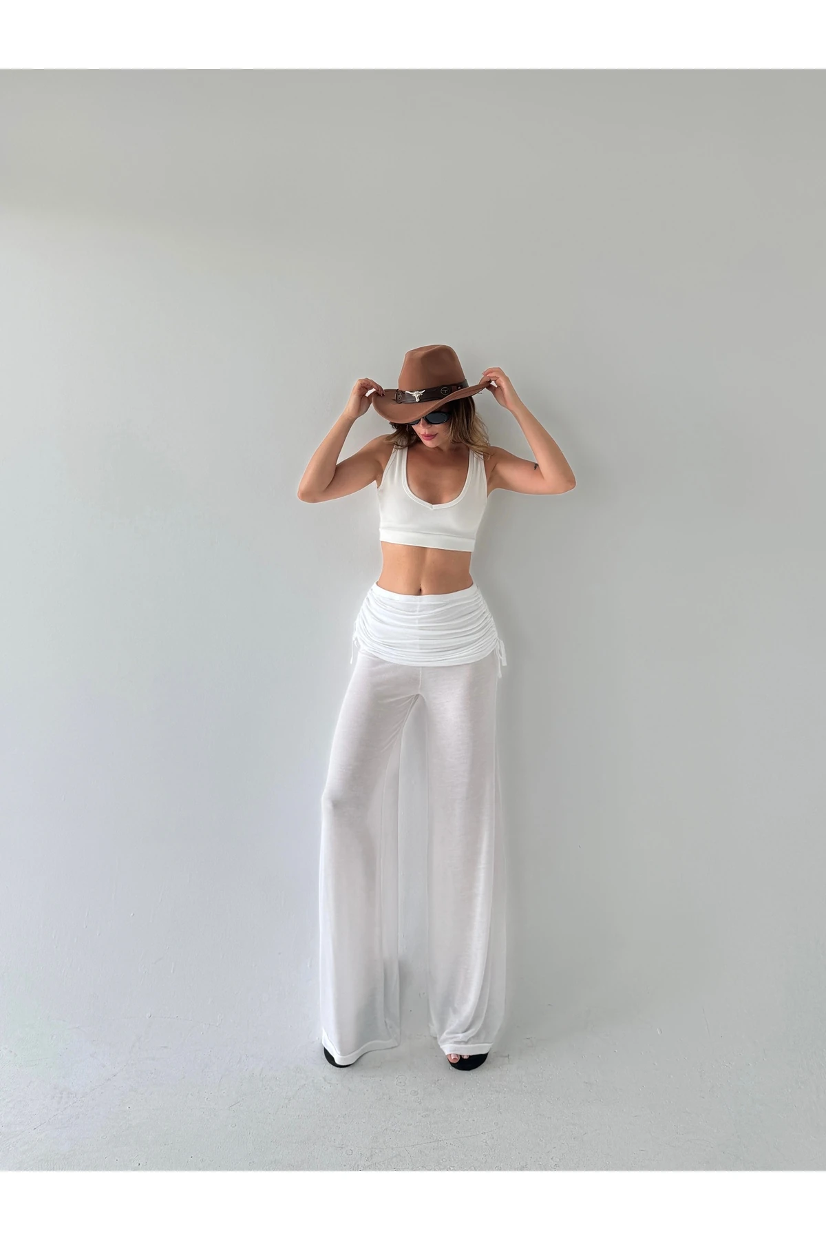 Büzgülü Etek Pantolon