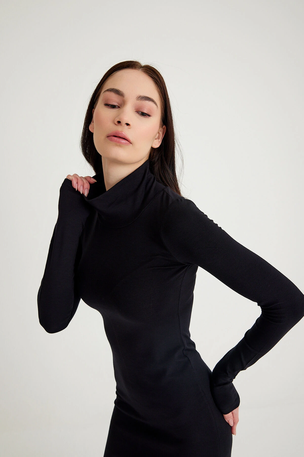 Mh Streç Midi Boy Elbise