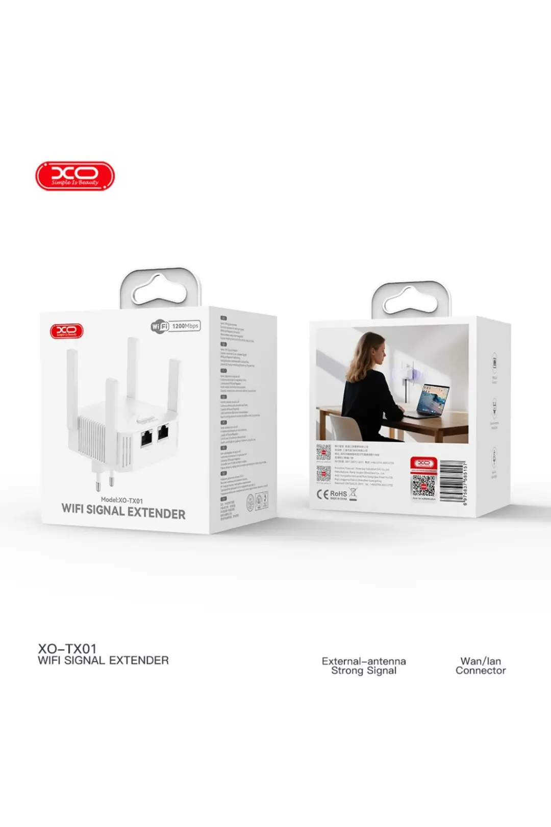 X01 1200Mbps Dual Band Wi-Fi Sinyal Güçlendirici - 5GHz Router ve