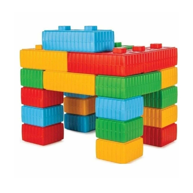 43 Parça Premium Eğitici ve Eğlenceli Tuğla Blok Araba Seti