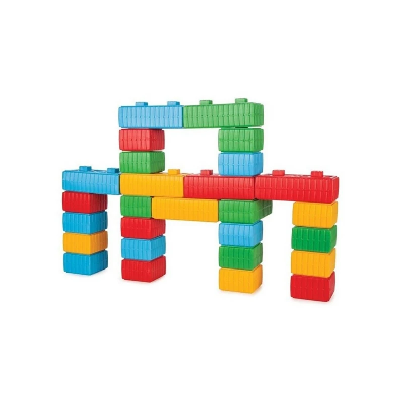 43 Parça Premium Eğitici ve Eğlenceli Tuğla Blok Araba Seti