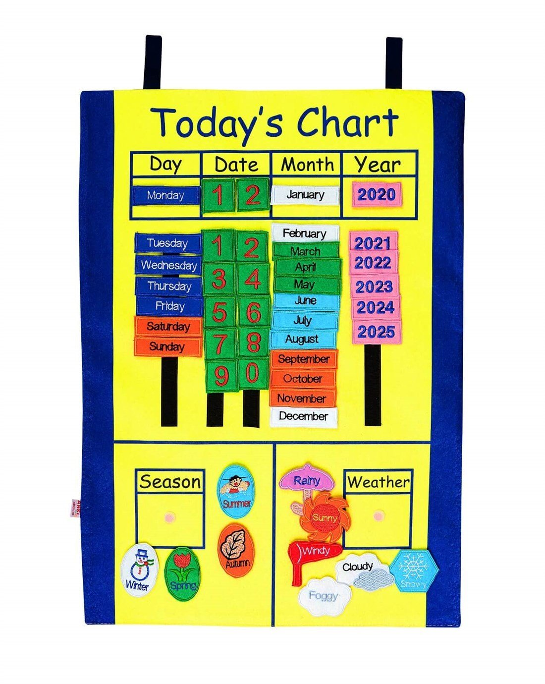 Cırtlı ingilizce Takvim Pano