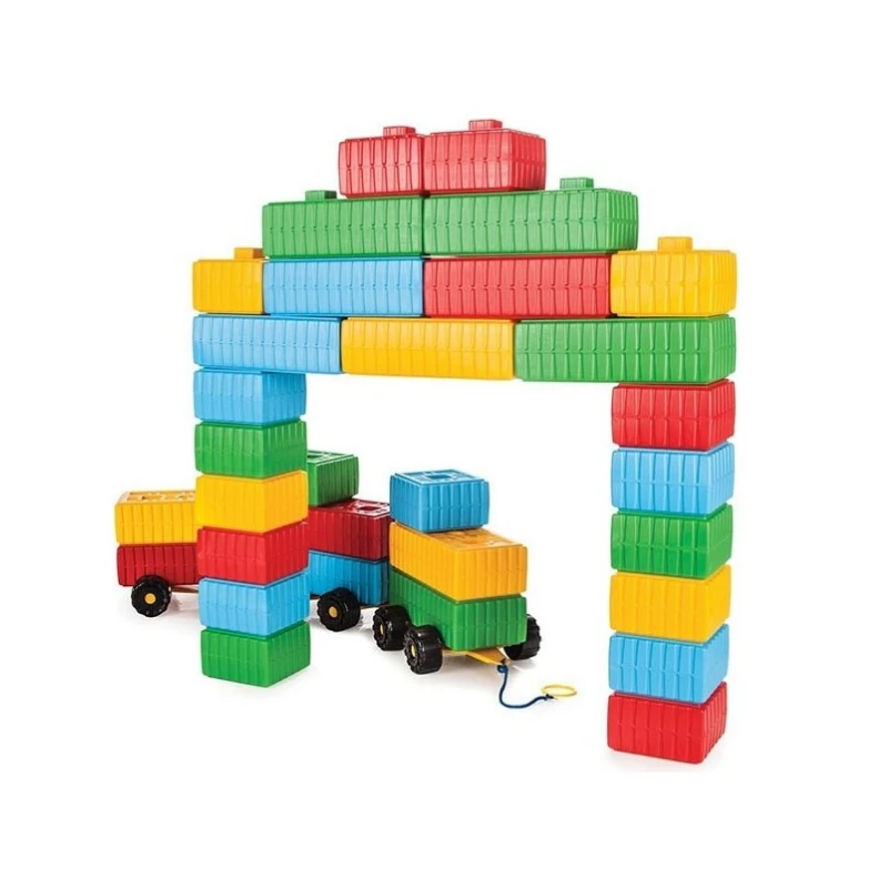 43 Parça Premium Eğitici ve Eğlenceli Tuğla Blok Araba Seti