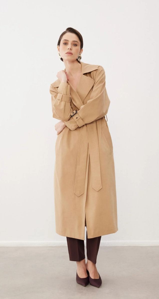 Elisa Camel Trençkot