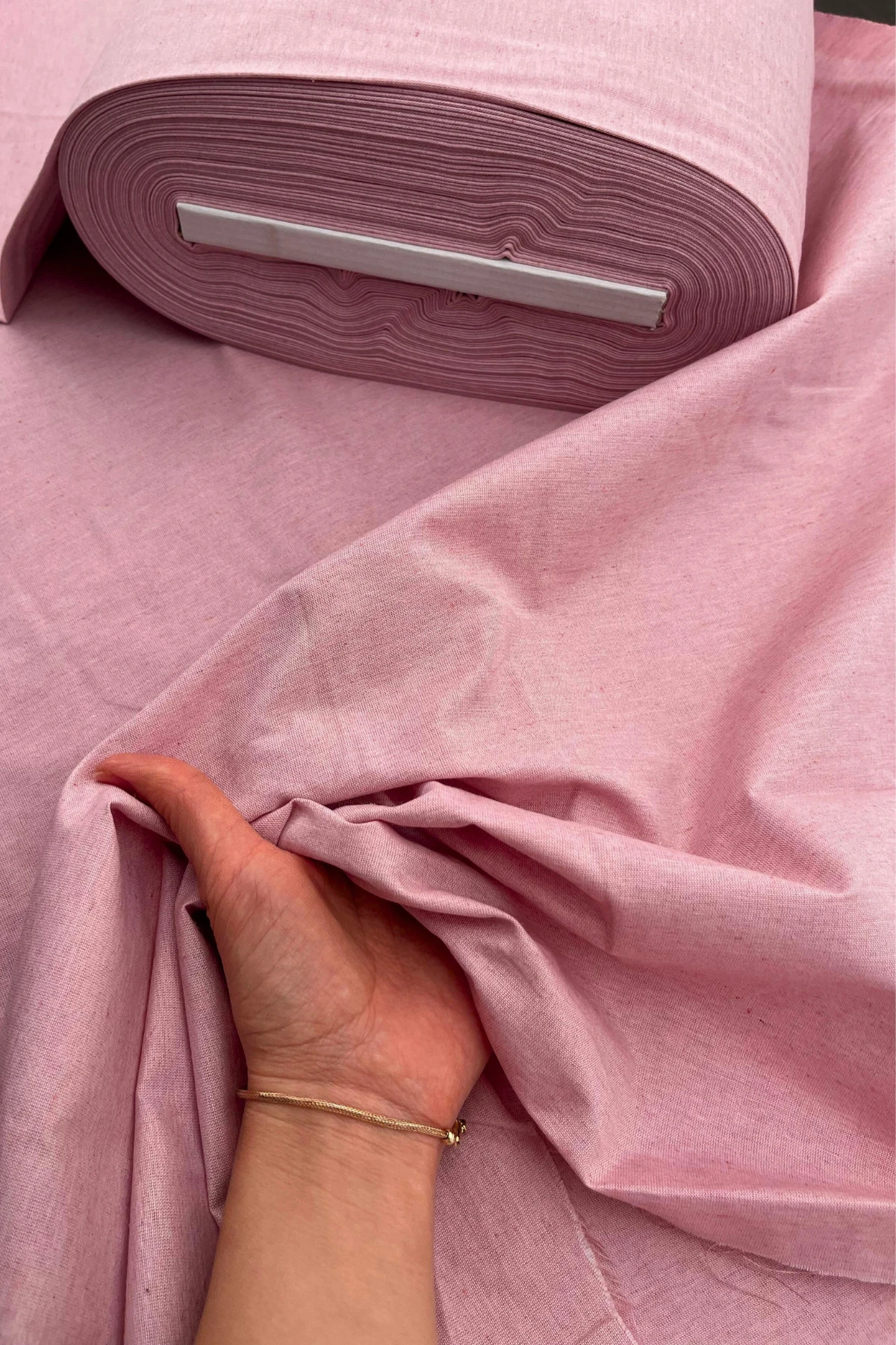 Nevresimlik Kumaş - Gül Kurusu - 100 x 240