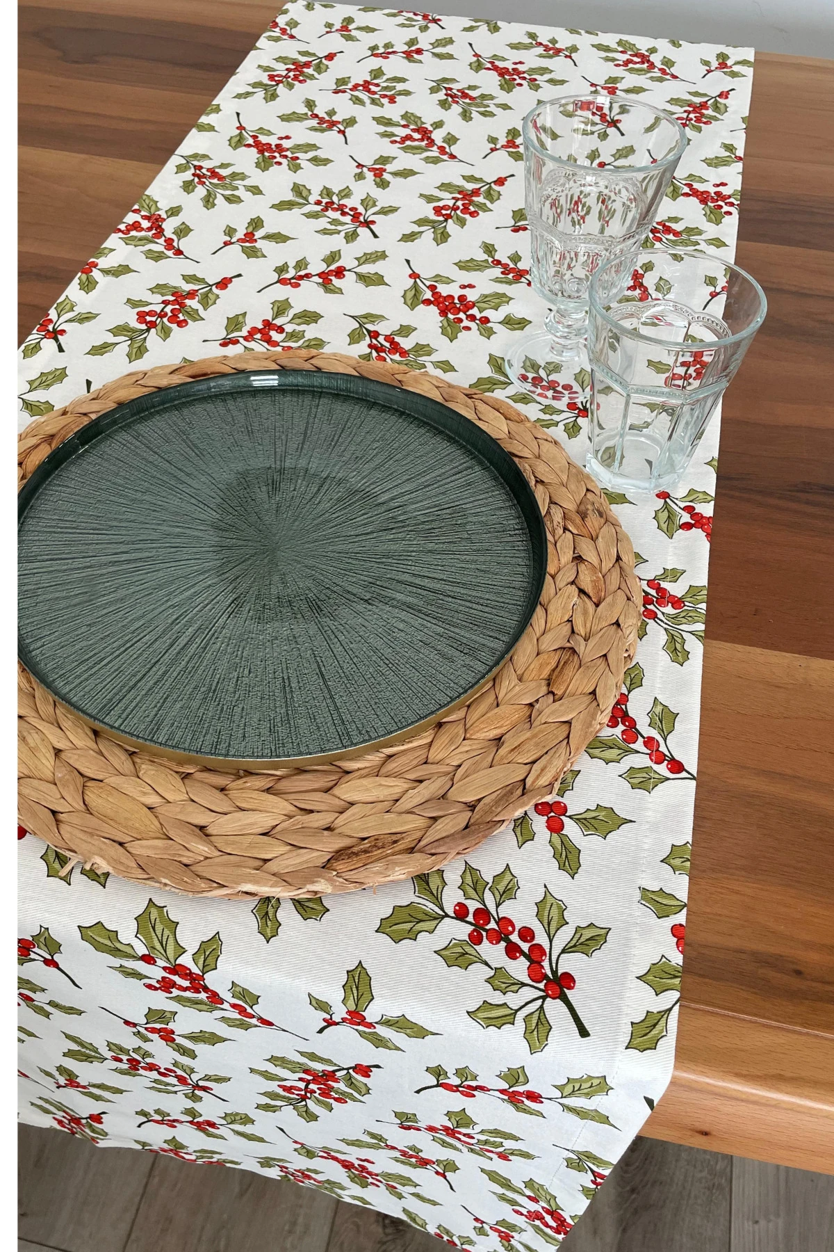 Kokina Desenli Runner - Çok Renkli - 40 x 150