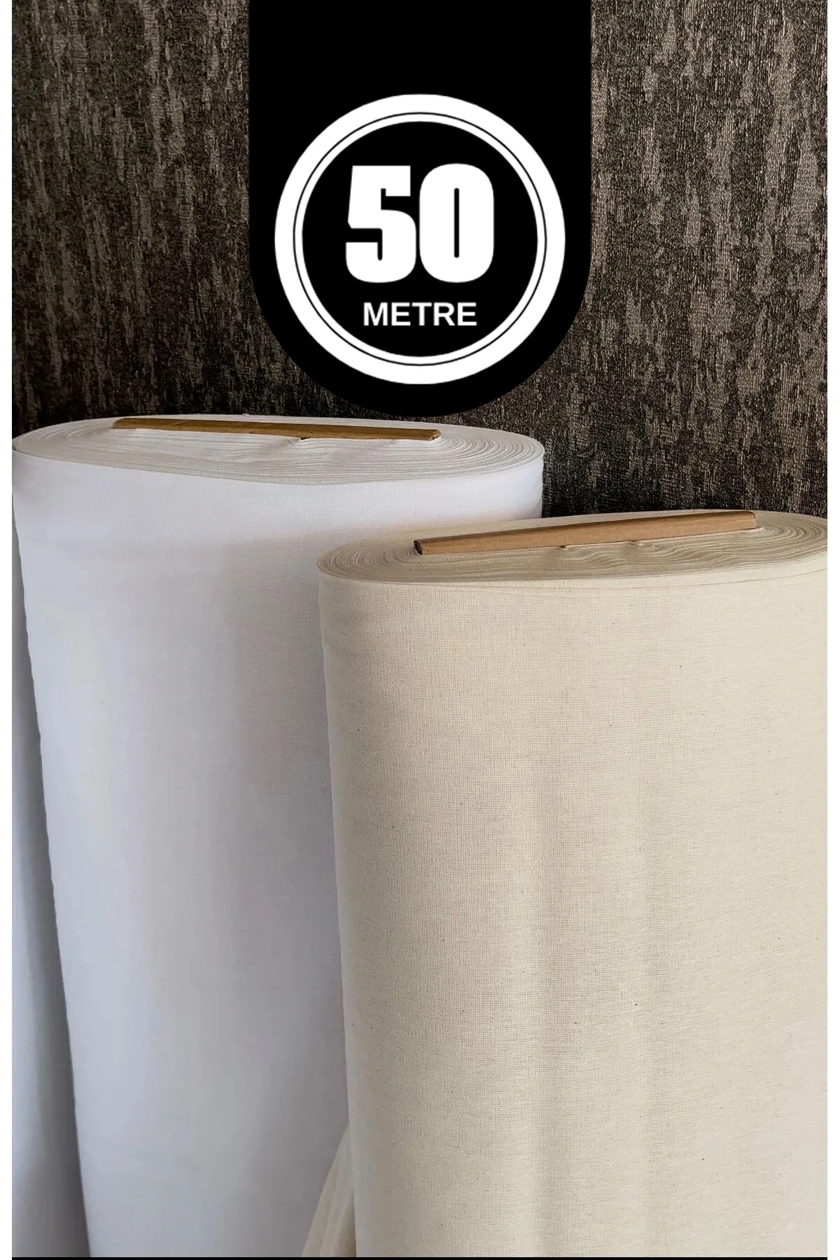 50 Metre (1 Top) Ham Amerikan Bezi - Bej - 100 x 220