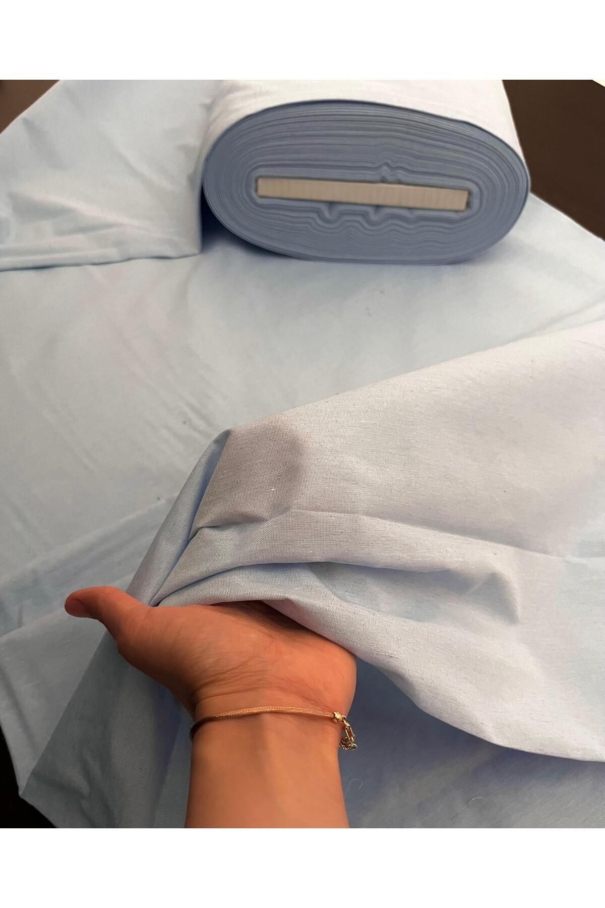 Nevresimlik Kumaş - Mavi - Bebe Mavi - 100 x 240