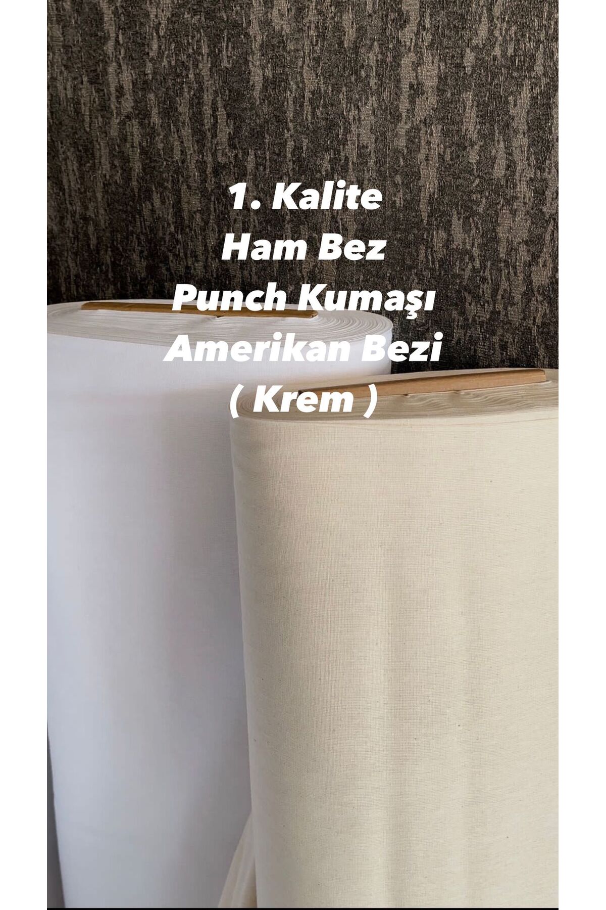 1. Kalite Ham Amerikan Bezi (Punch & Hobi Kumaşı) - Bej - 100 x 220