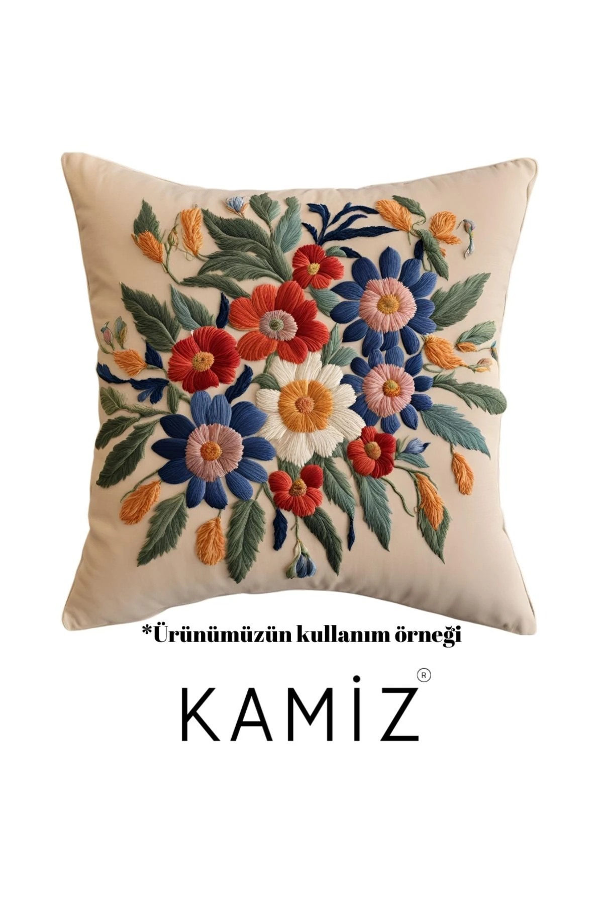 Doğal Pamuk Keten Punch Kumaşı - Bej - 50 x 220