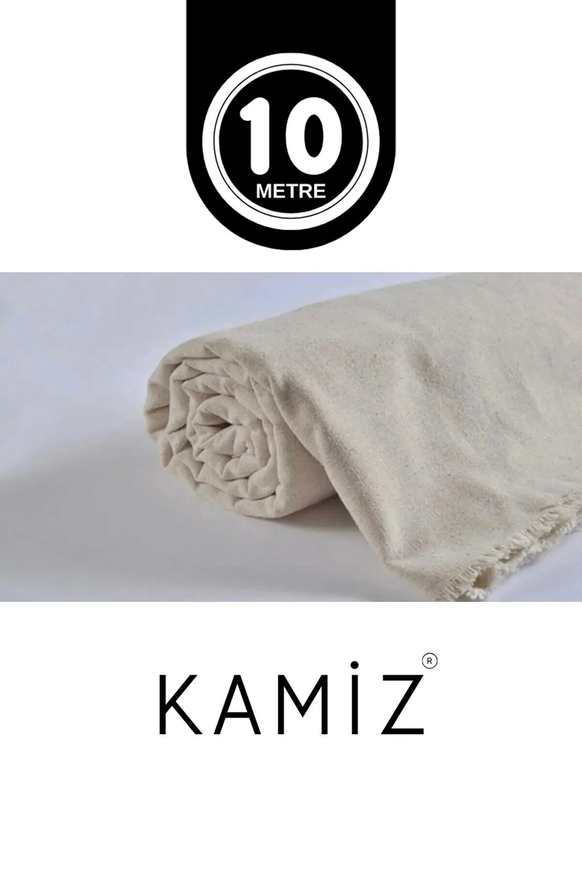 10 Metre Doğal Keten Kumaş - Bej - 100 x 230