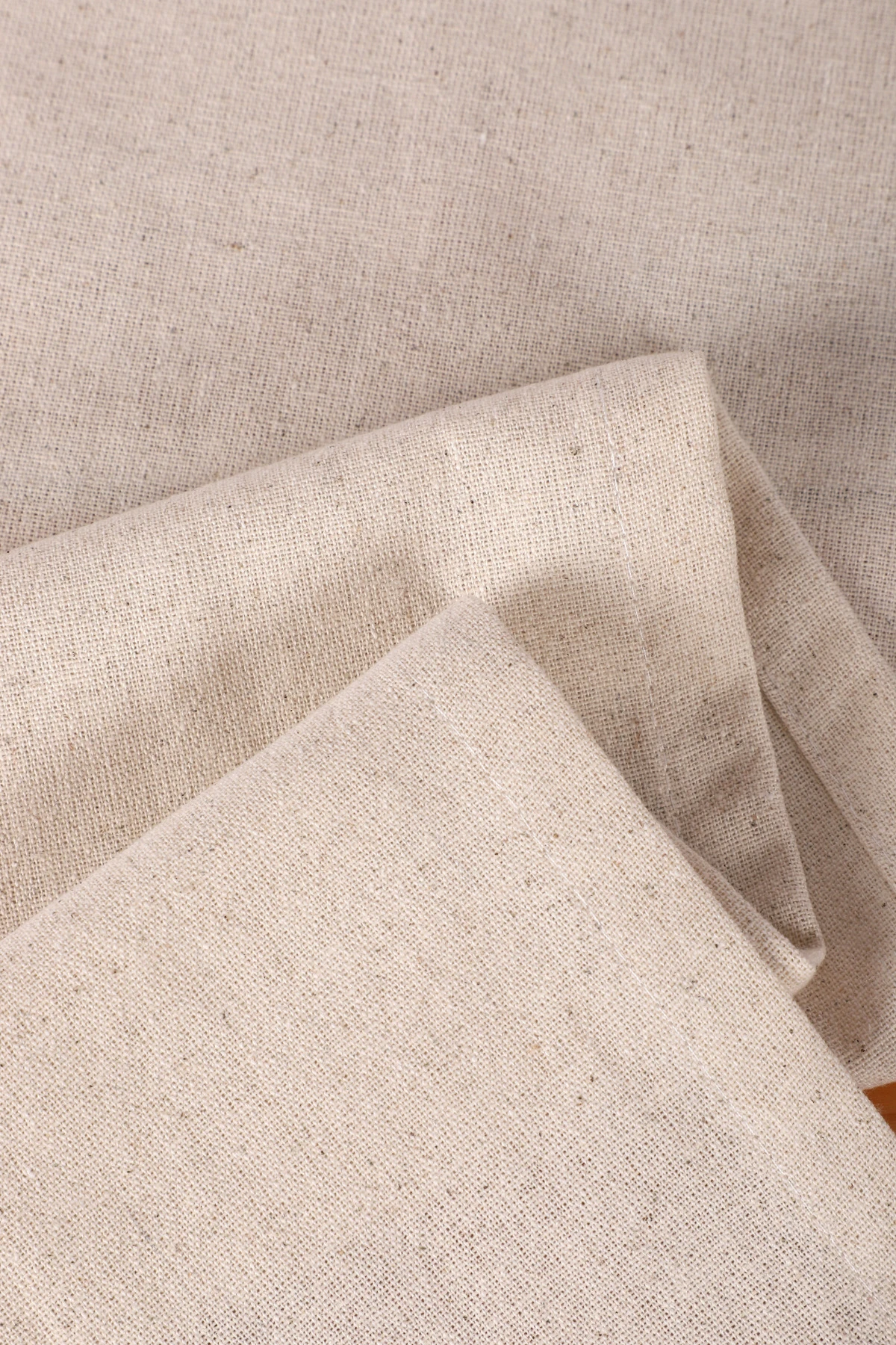 Düz Pamuk Keten Runner - Doğal bej - 40 x 150