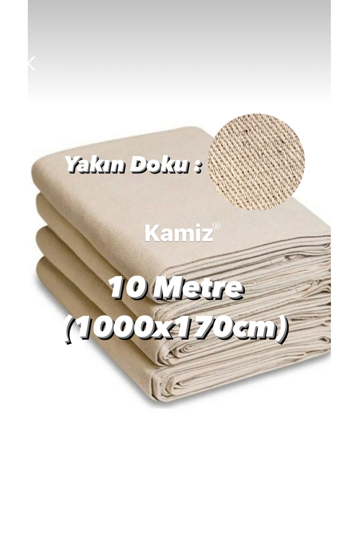 10 Metre Ham Branda Kumaşı - Bej - 36 x 50