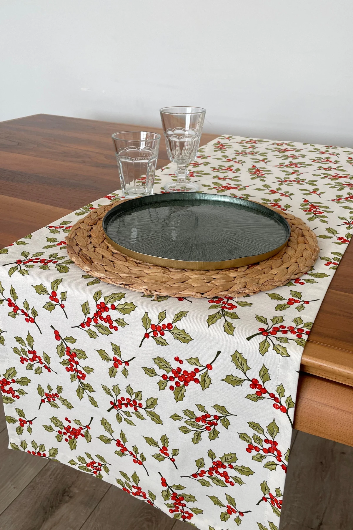 Kokina Desenli Runner - Çok Renkli - 40 x 150