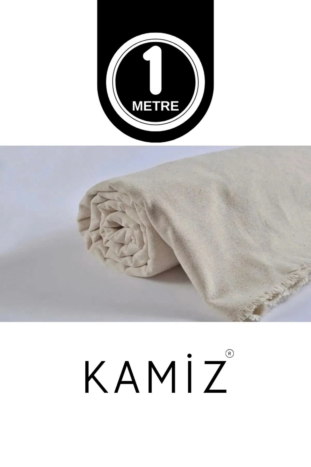 Yıkanmış Organik Keten Kumaş - Bej - 100 x 230