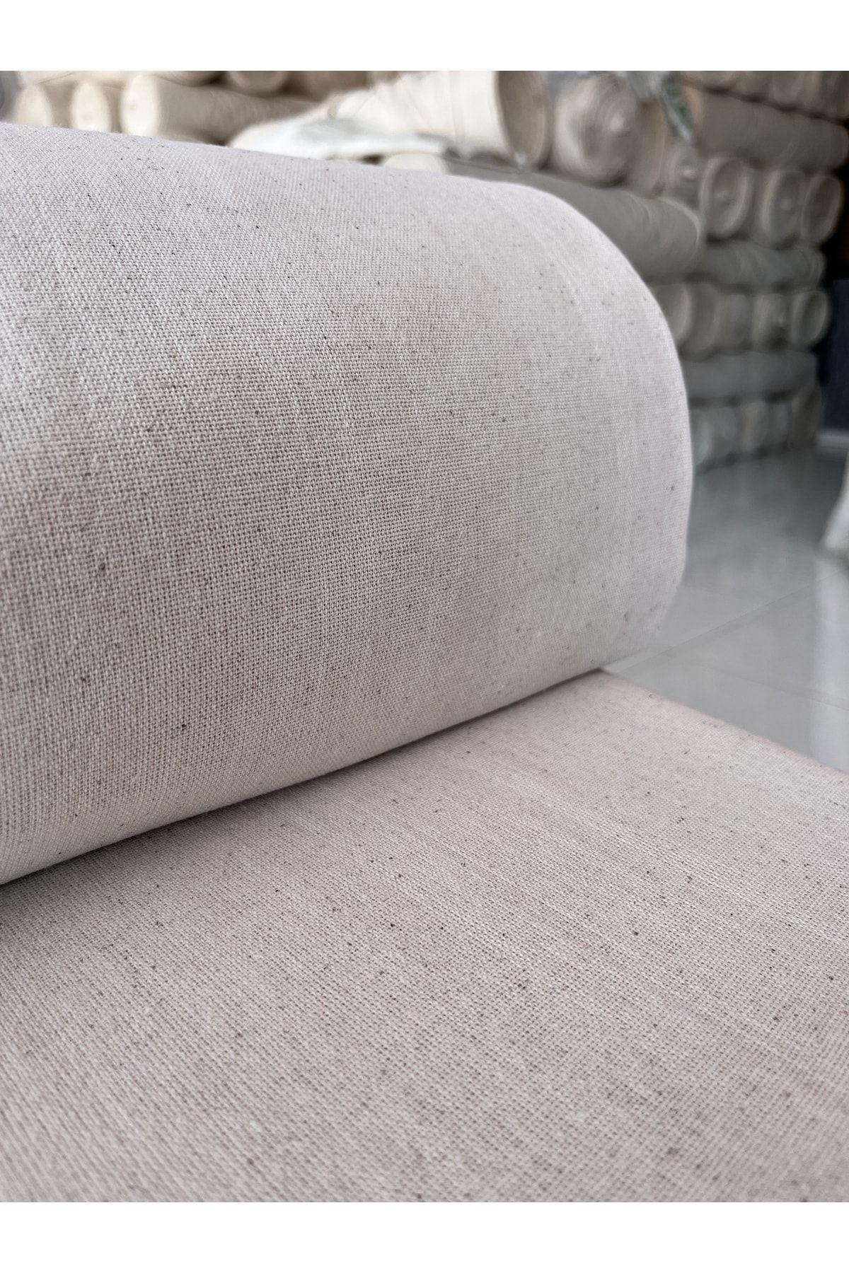 Yıkanmış Organik Keten Kumaş - Bej - 100 x 230