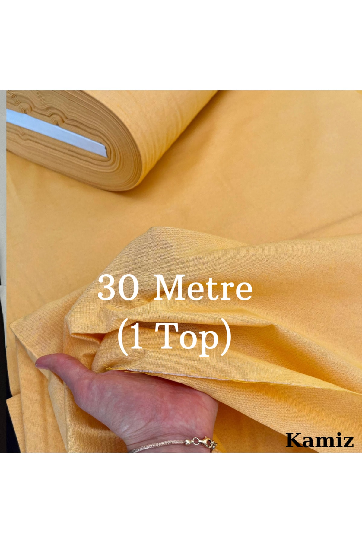 30 Metre Toptan Nevresimlik Kumaş - Sarı - 240 x 300