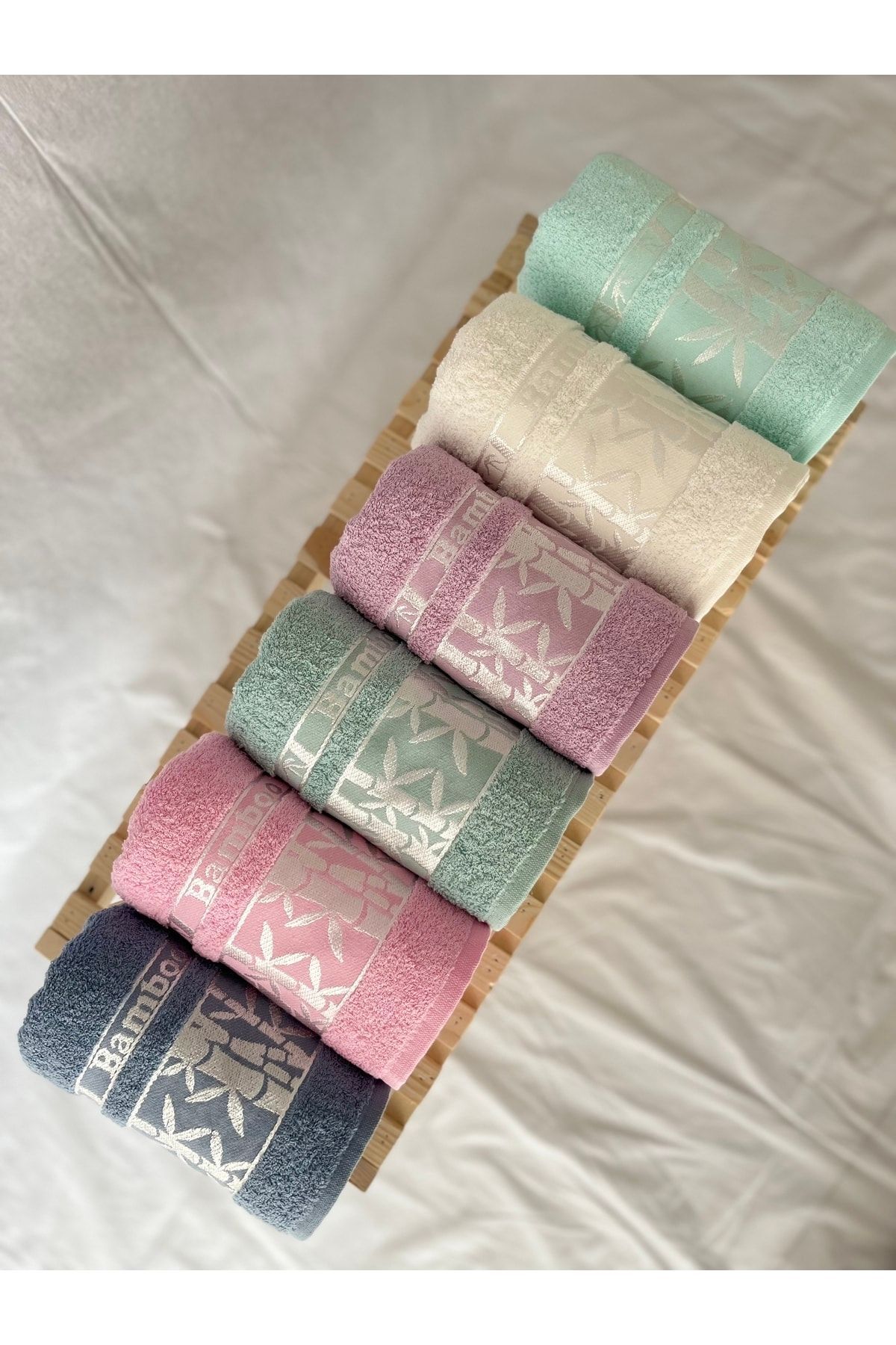 Bambu El & Yüz Havlu Seti - 6'lı - Çok Renkli - 50 x 90