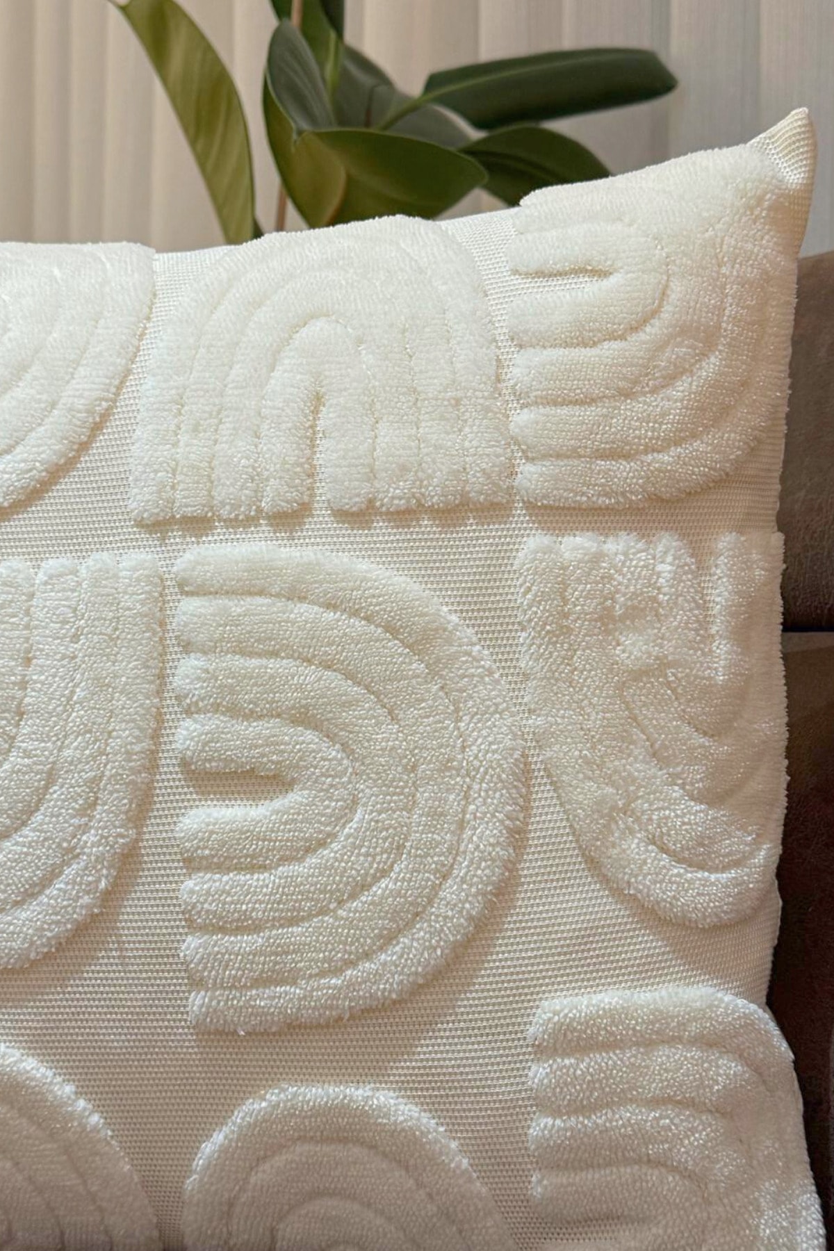 Bohem Punch Kırlent Kılıfı - Krem - 43 x 43