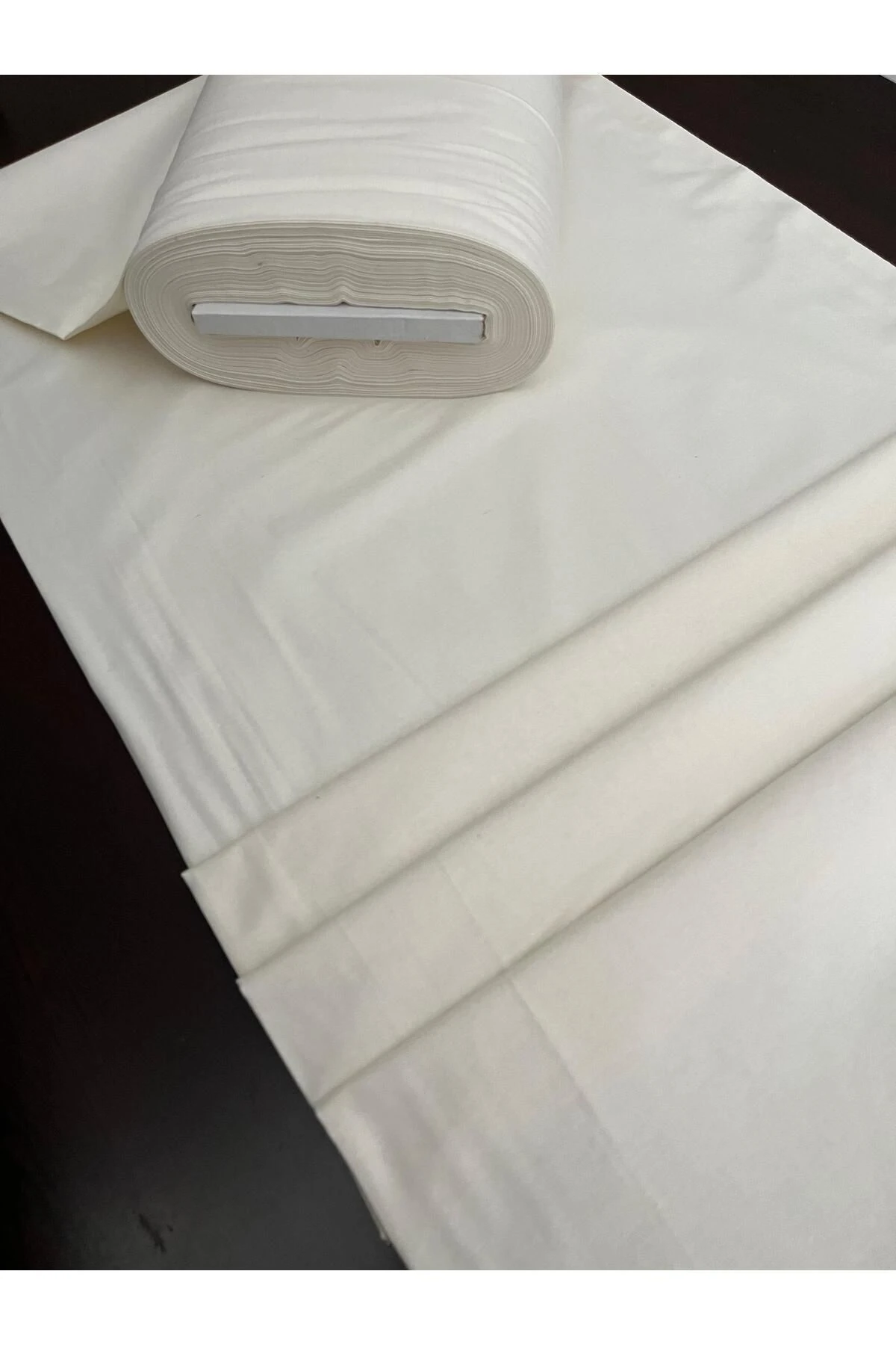 Nevresimlik Kumaş - Krem - Krem - 100 x 240