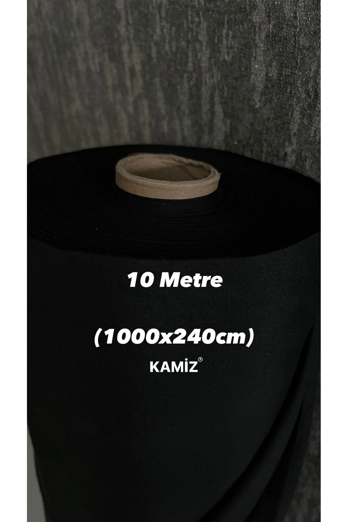 10 Metre Siyah Amerikan Bezi Kumaş - Siyah - 100 x 240