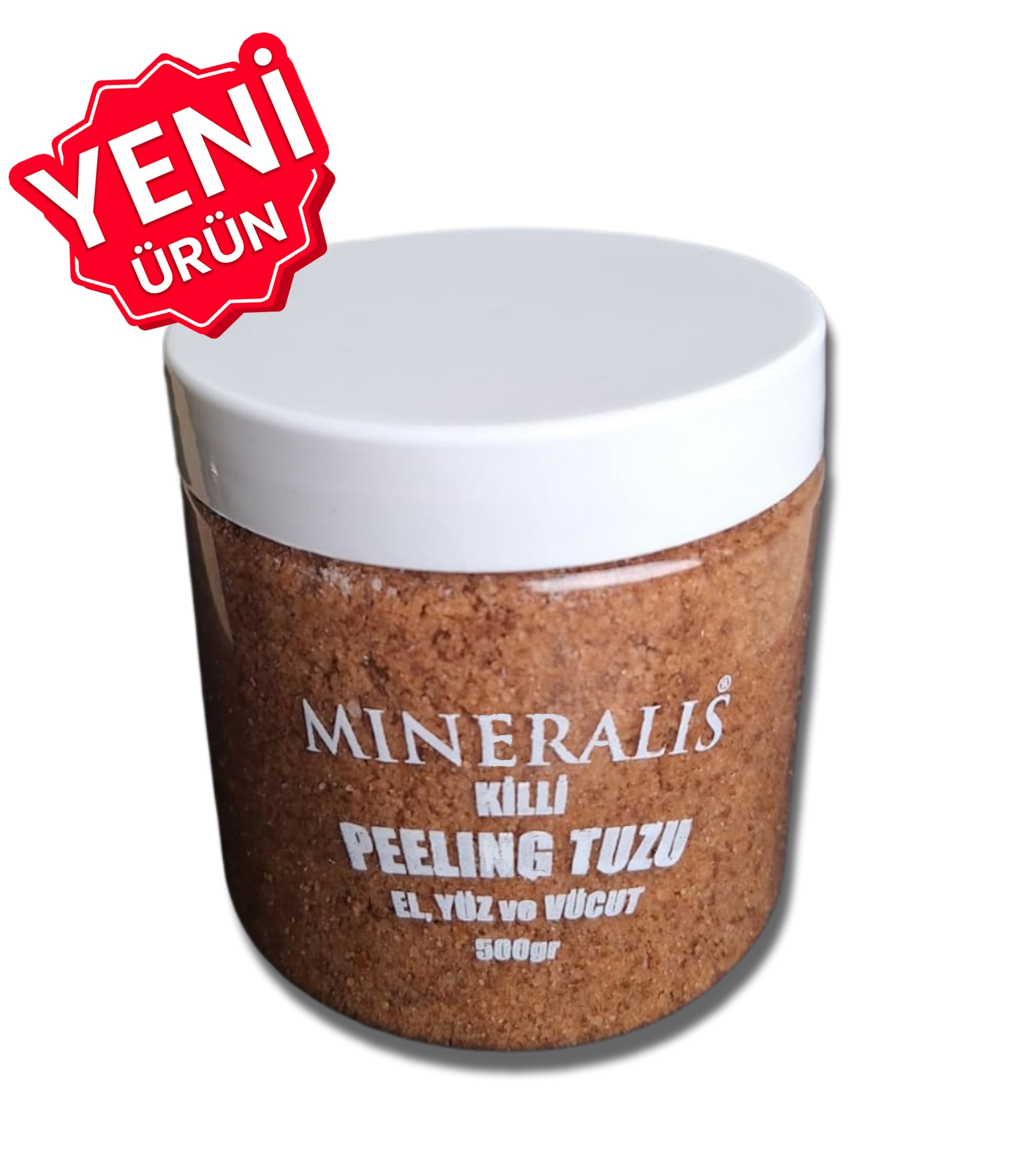 Yeni Ürün - Mineralis® Kırmızı Killi Peeling Tuzu 500 Gr. | Dr.SALT 84 Mineralli El, Yüz ve Vücut Peelingi | Derinlemesine Temizlik ve Yenilenme
