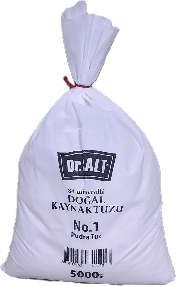 84 Mineralli Doğal Kaynak Tuzu 5 Boyut ve Numara Bez Paket 5000 Gr. 5 Kg.