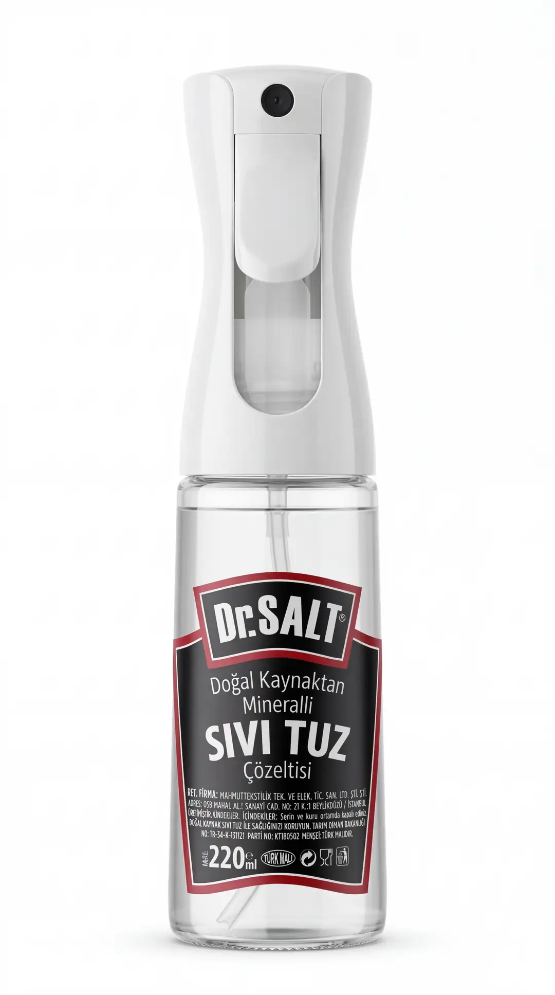 Ürün 84 Mineralli Sıvı Tuz Çözeltisi Sprey Cam Şişe 220 Ml.