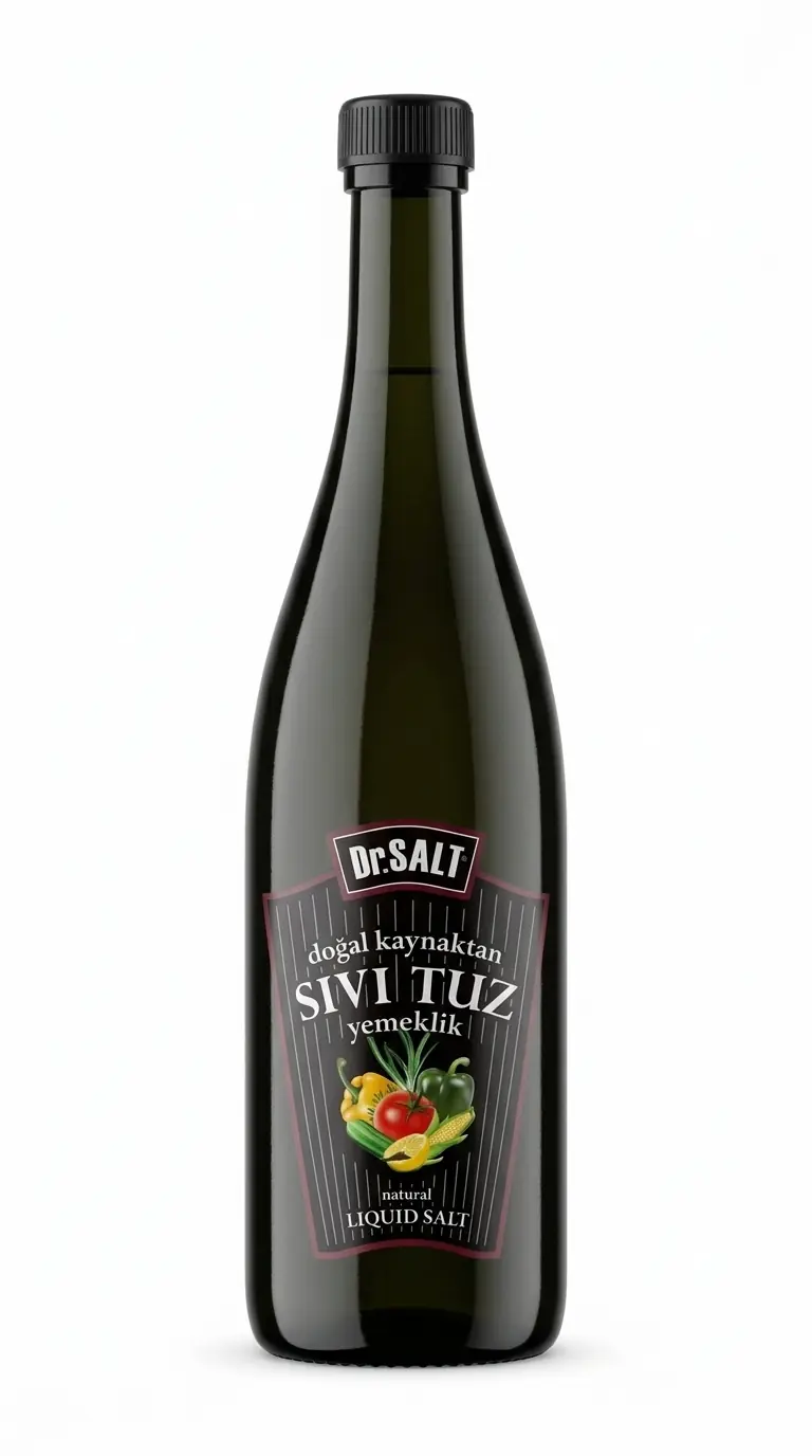 84 Mineralli Doğal Sıvı Tuz Çözeltisi Yemeklik Cam Şişe 940 Gr. 750 Ml.