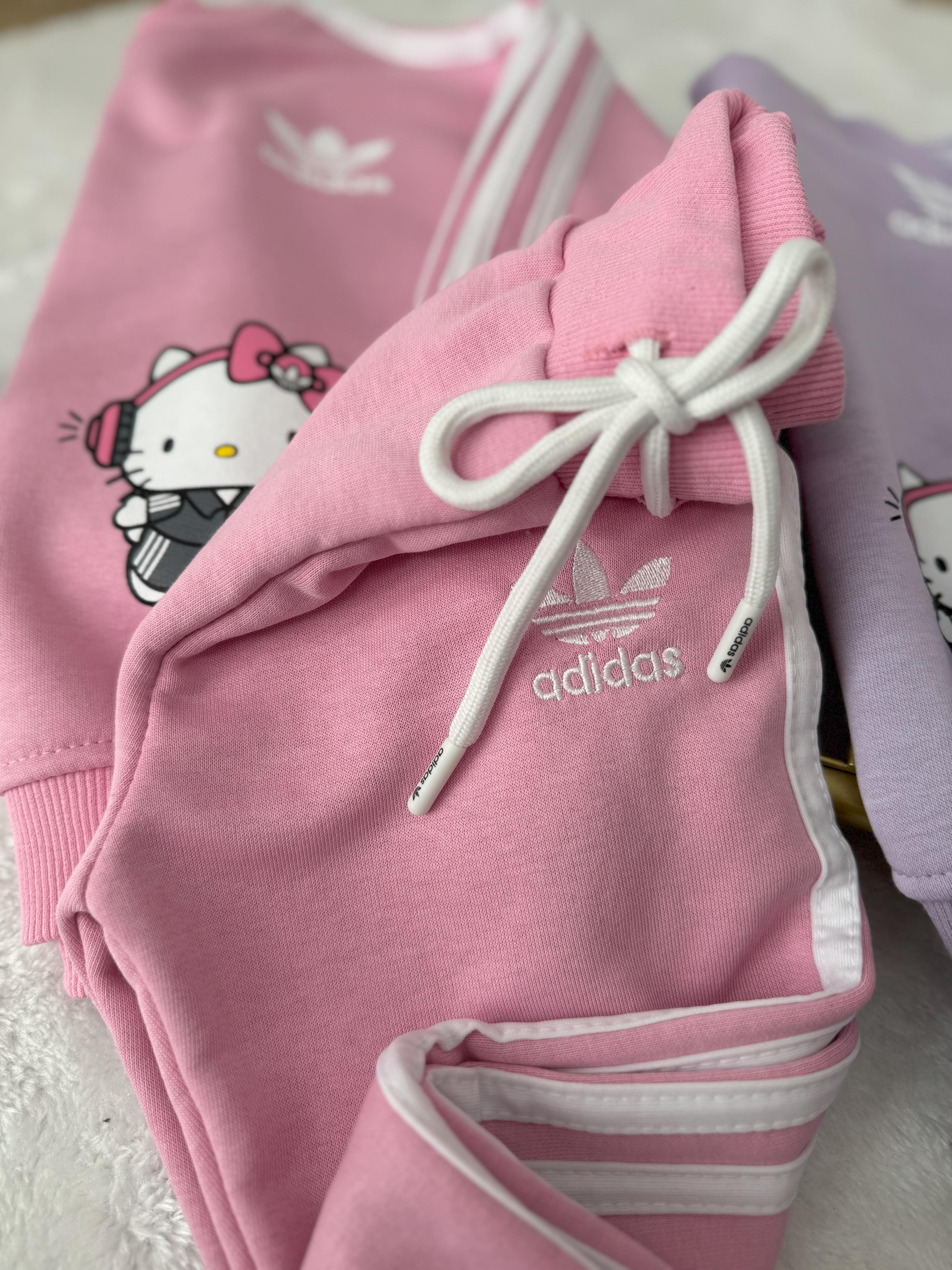 Kız Çocuk Add Kuromi-Hello Kitty Takım- Pembe