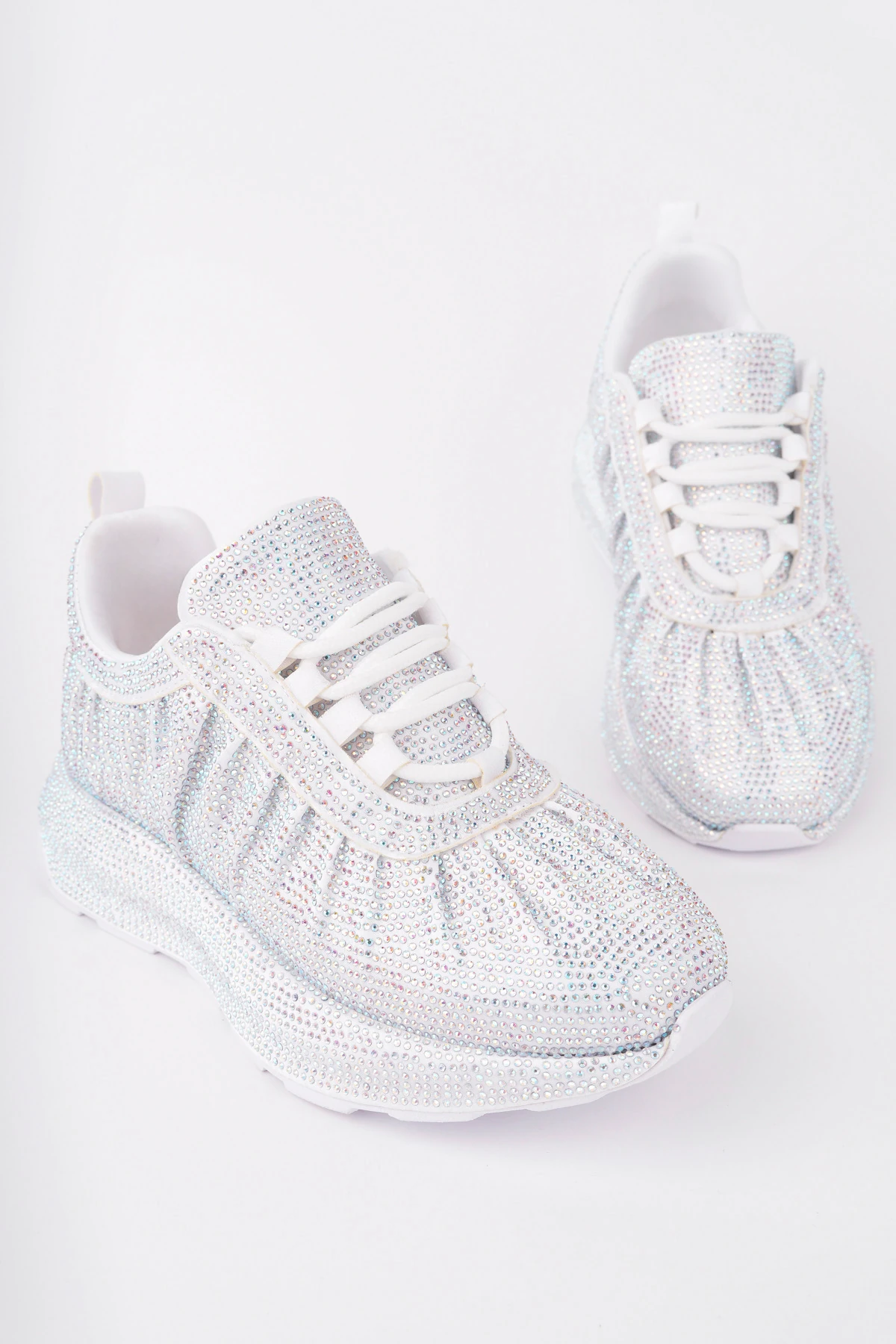 PRS-185-88 Kırışık Taşlı Düz Taban Spor