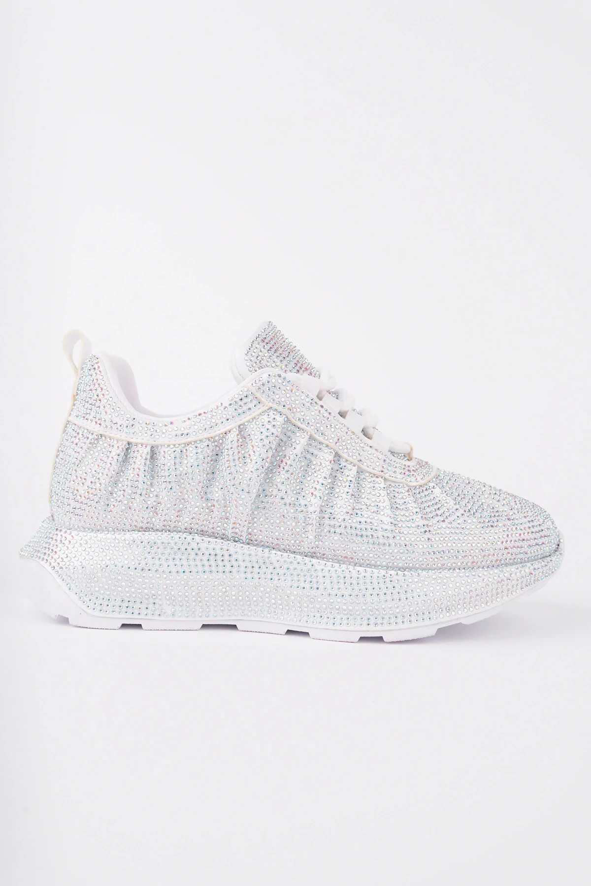 PRS-185-88 Kırışık Taşlı Düz Taban Spor